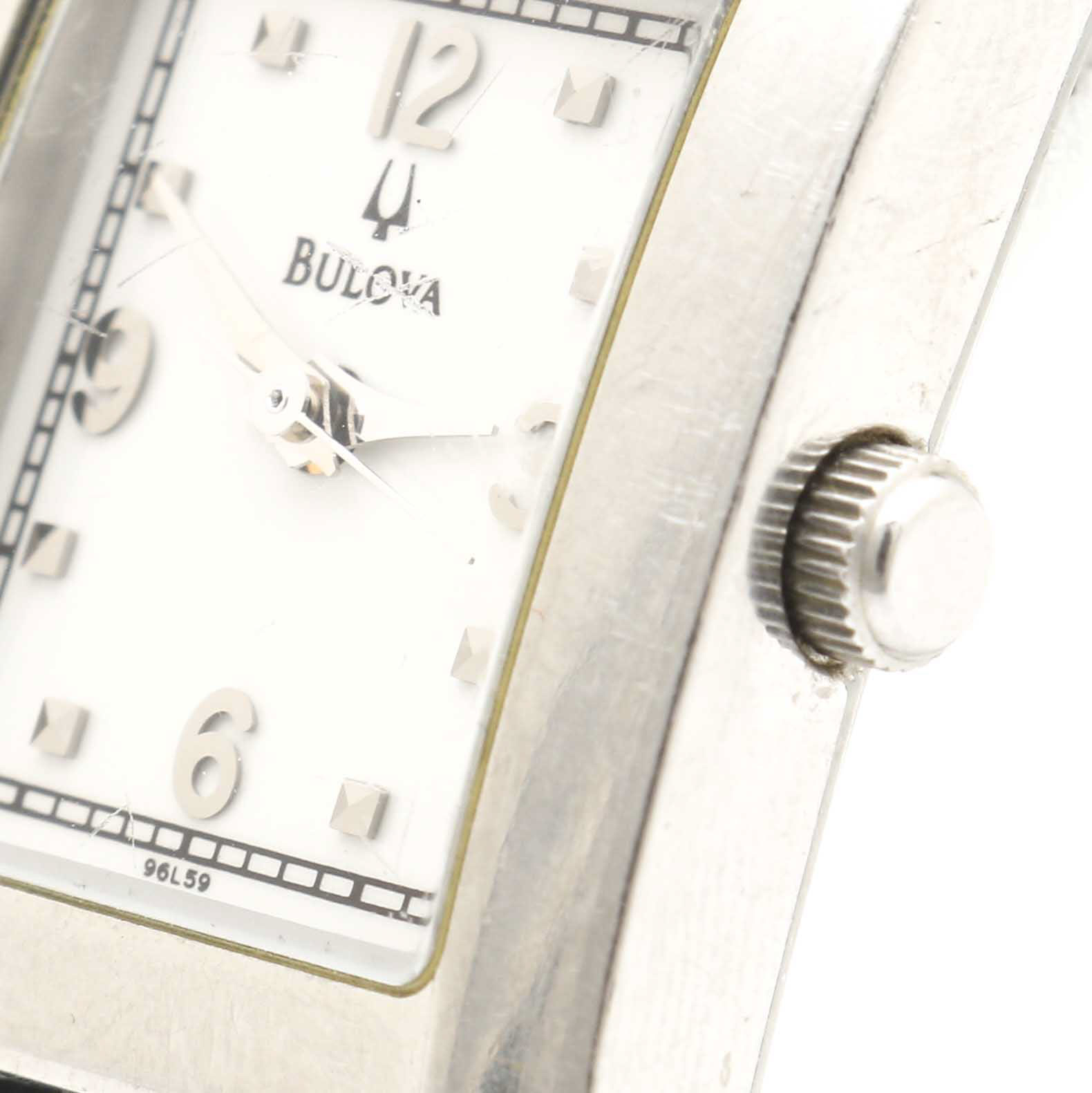 Bulova Stainless Steel and Leather Watch