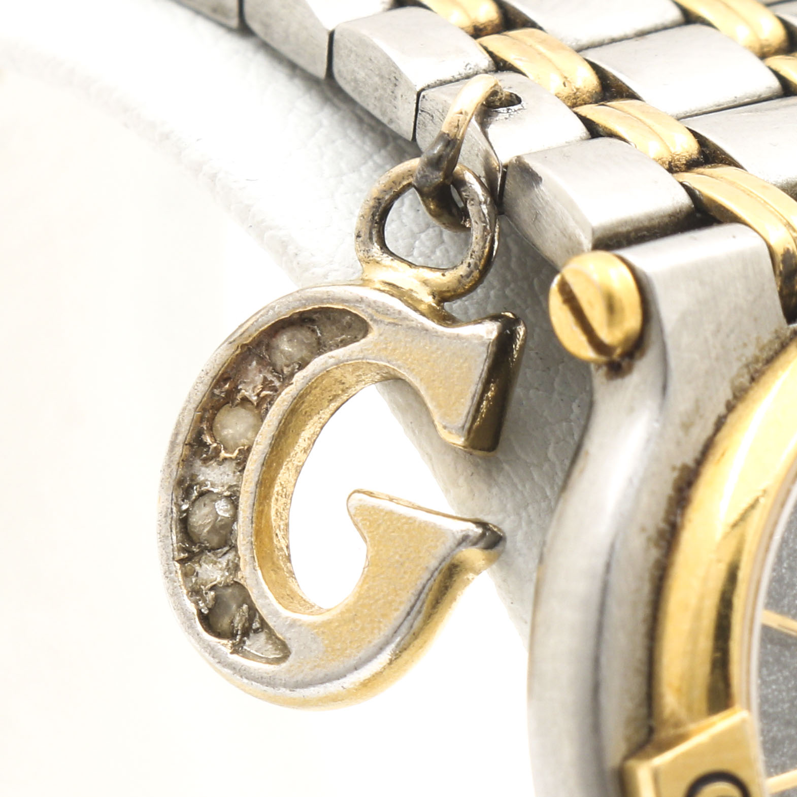 Gucci Stainless Steel Watch With 14K Yellow Gold Charms