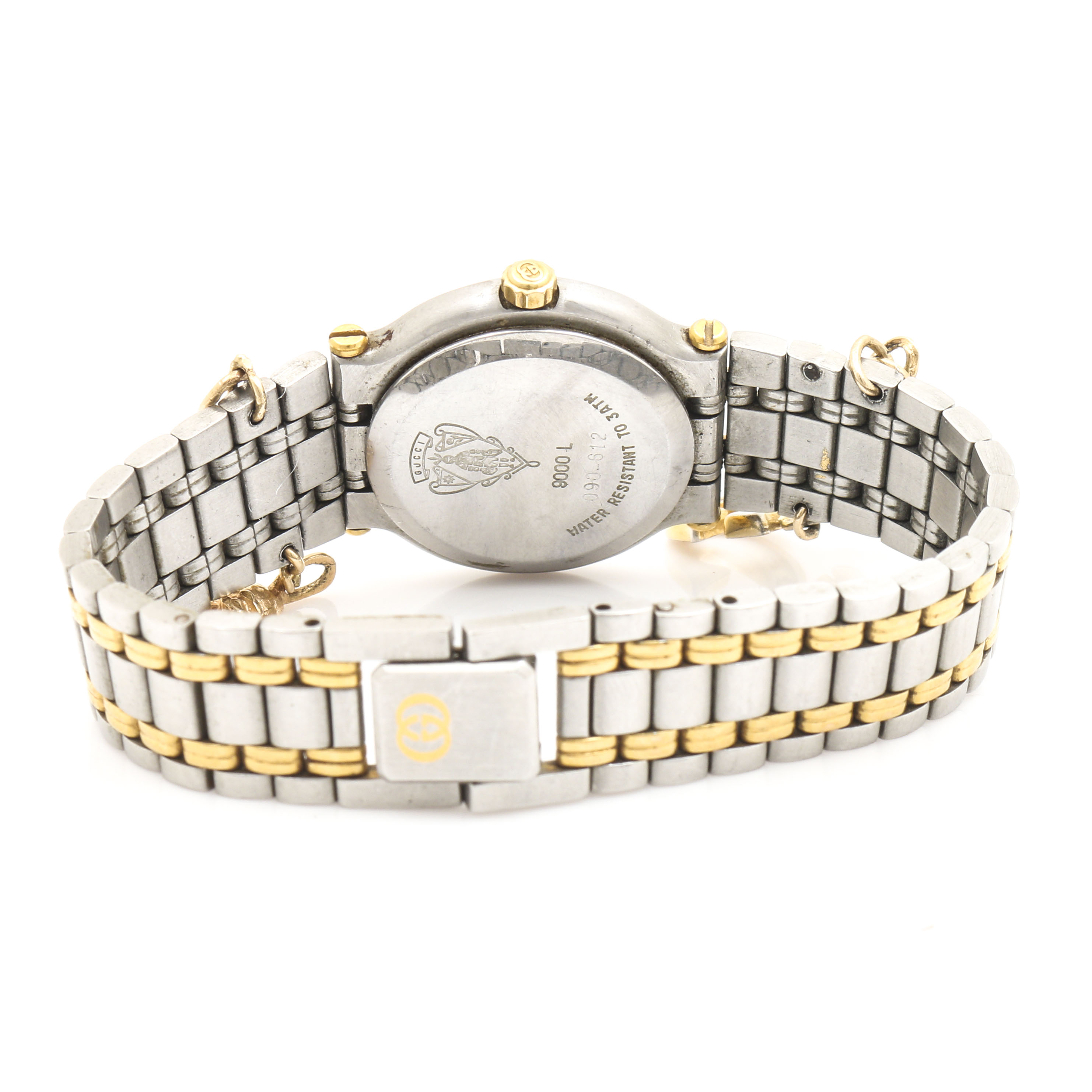 Gucci Stainless Steel Watch With 14K Yellow Gold Charms