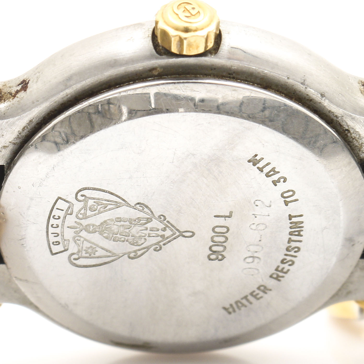 Gucci Stainless Steel Watch With 14K Yellow Gold Charms