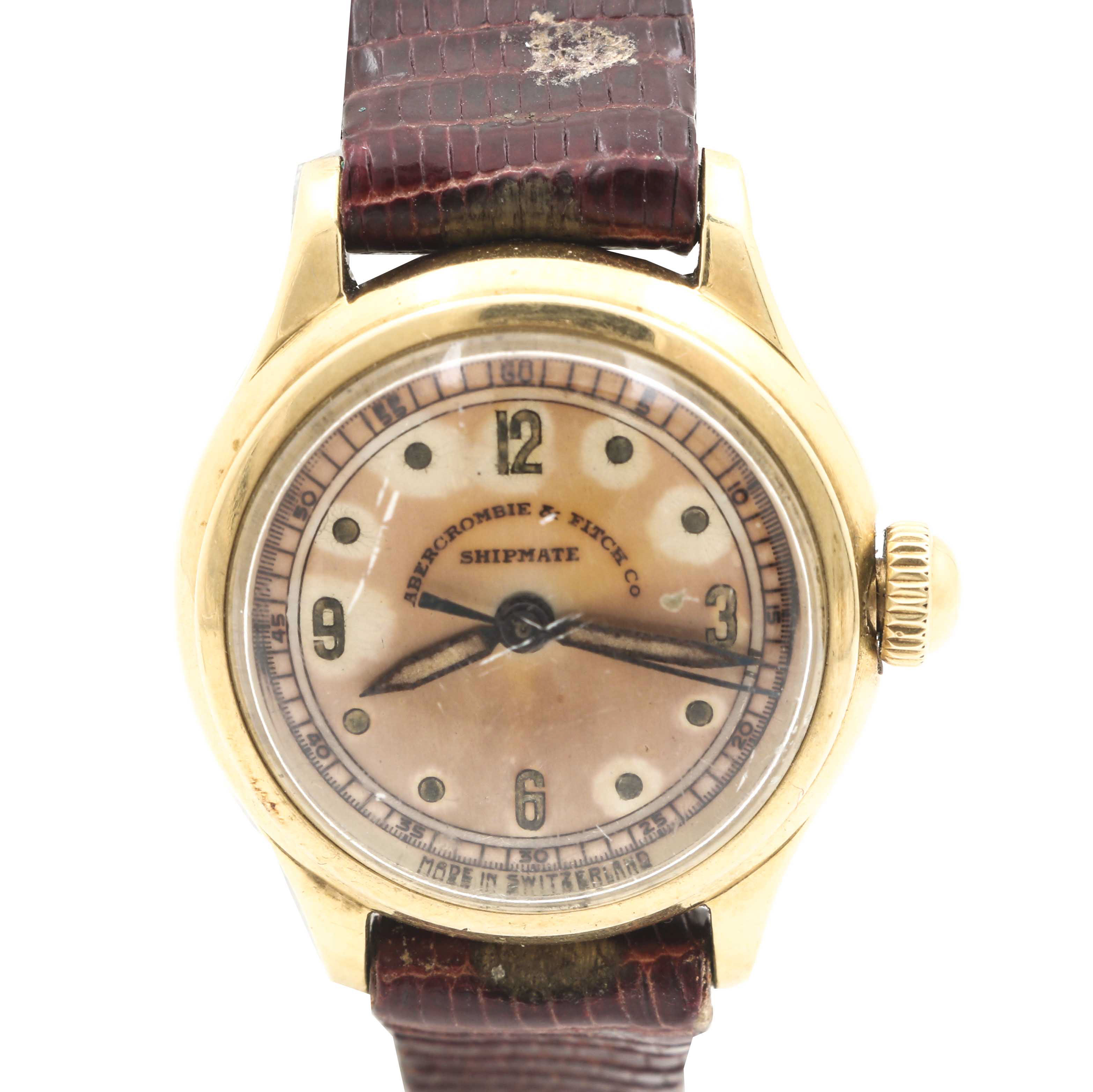 Abercrombie & Fitch Shipmate 14K Yellow Gold Watch