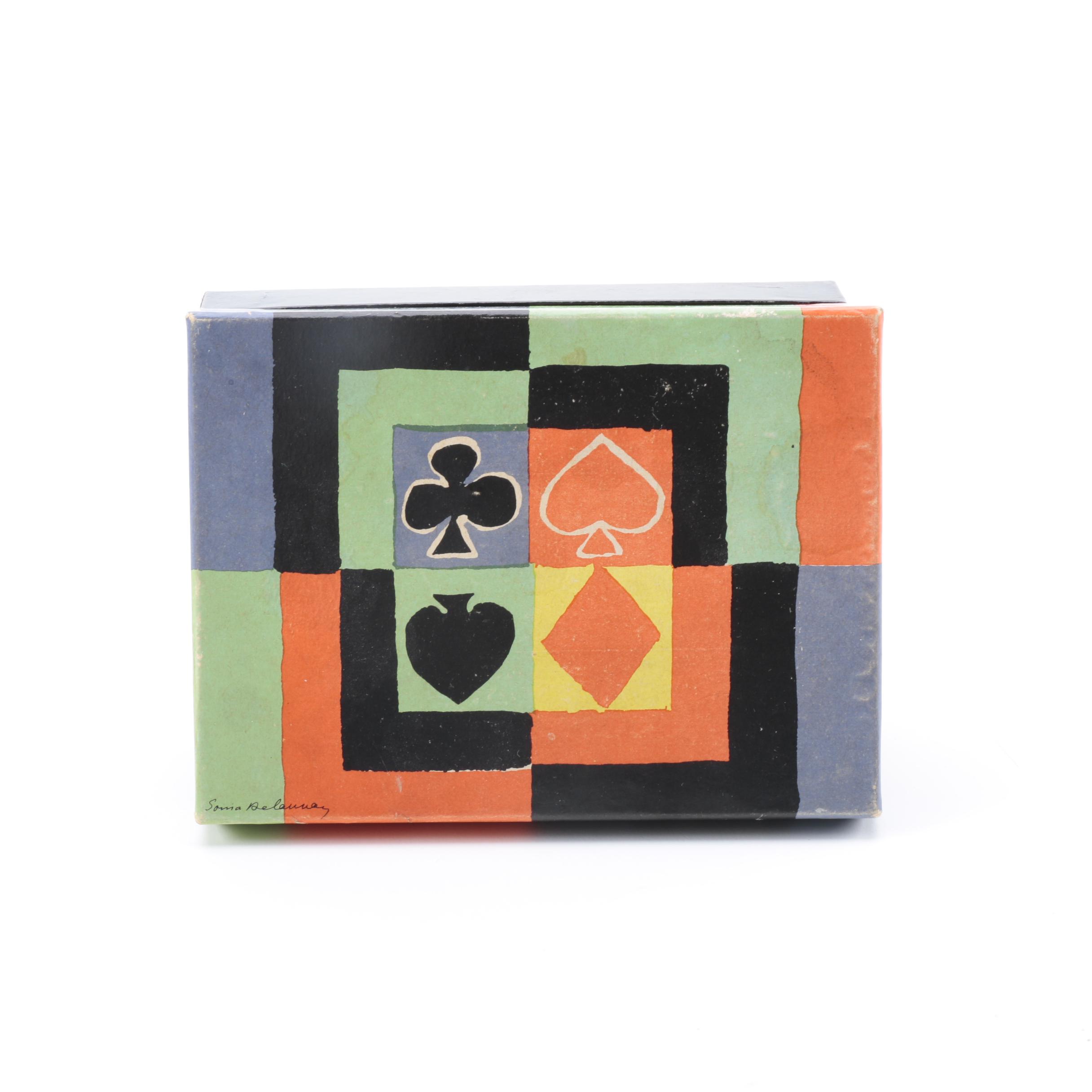 Simultane Bridge Playing Cards Designed by Sonia Delaunay