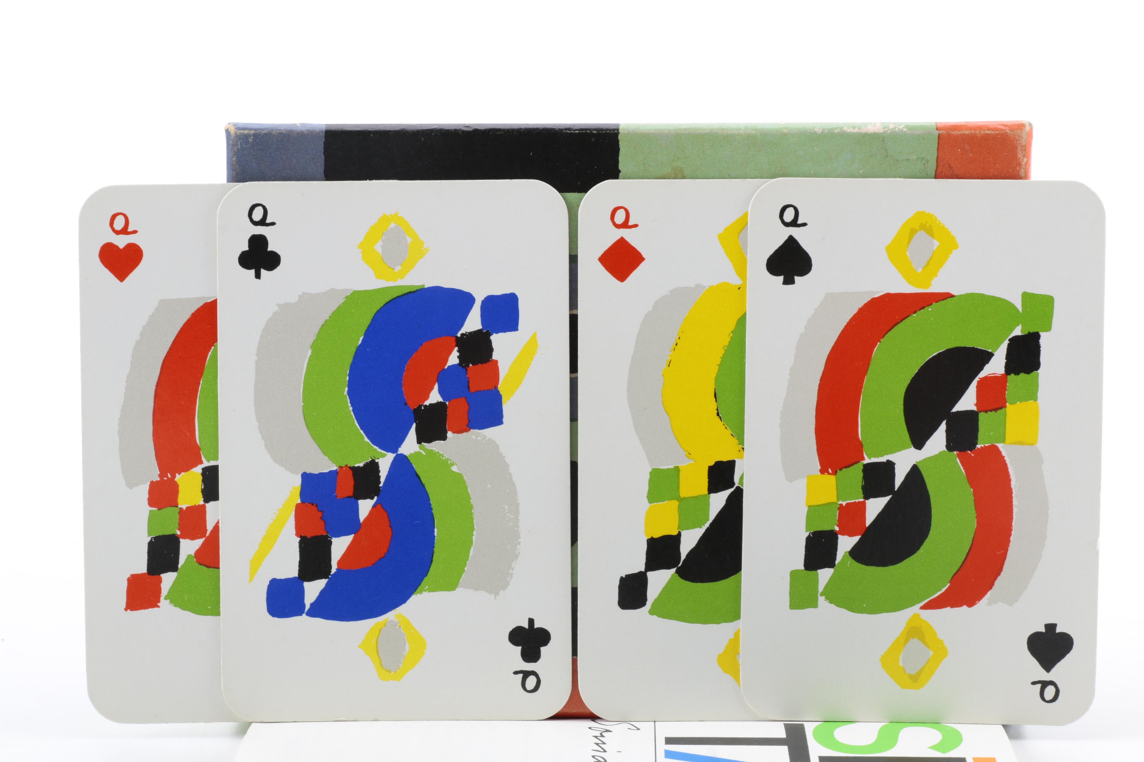 Simultane Bridge Playing Cards Designed by Sonia Delaunay