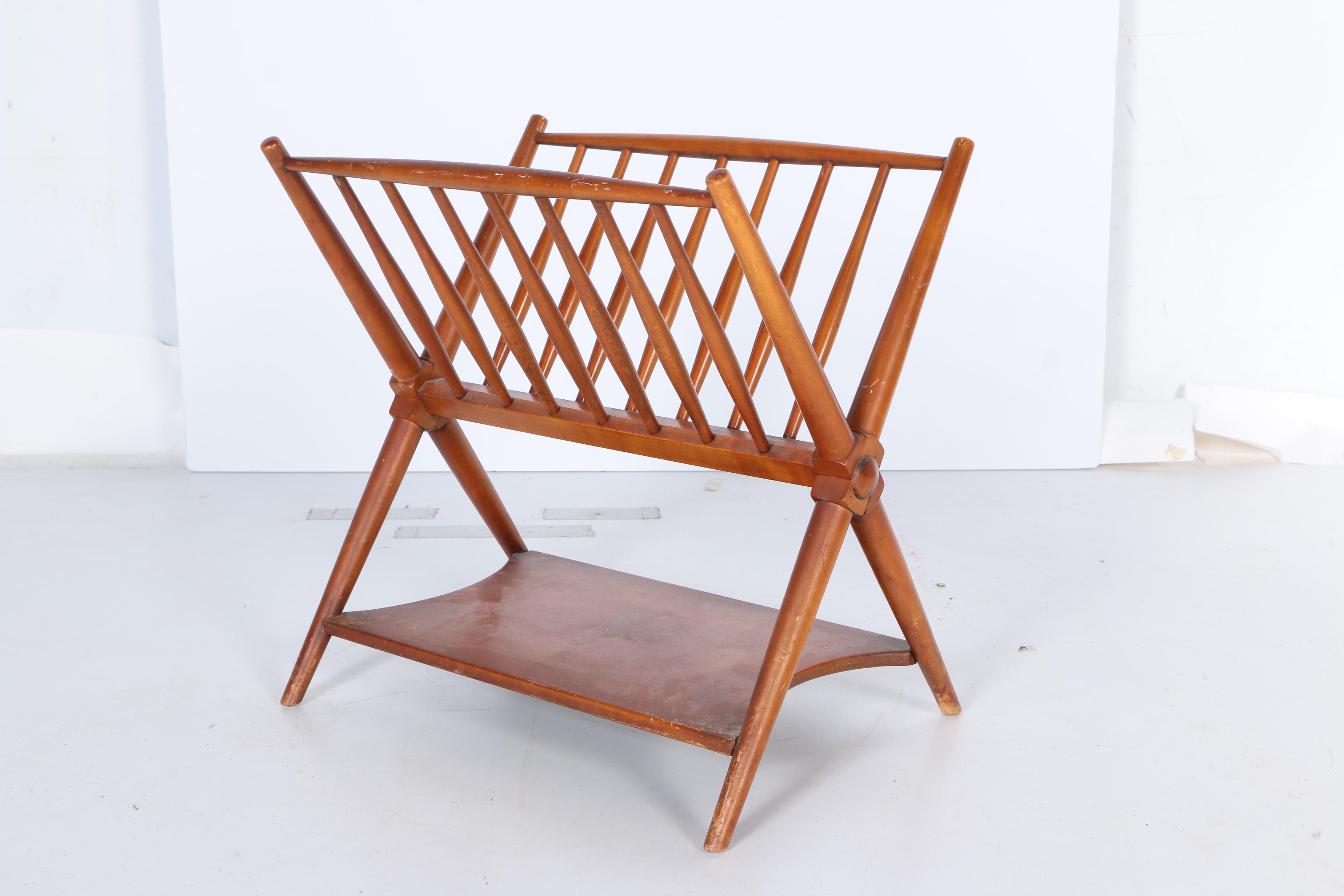 Mid Century Modern Robsjohn Gibbings Magazine Stand for Widdicomb