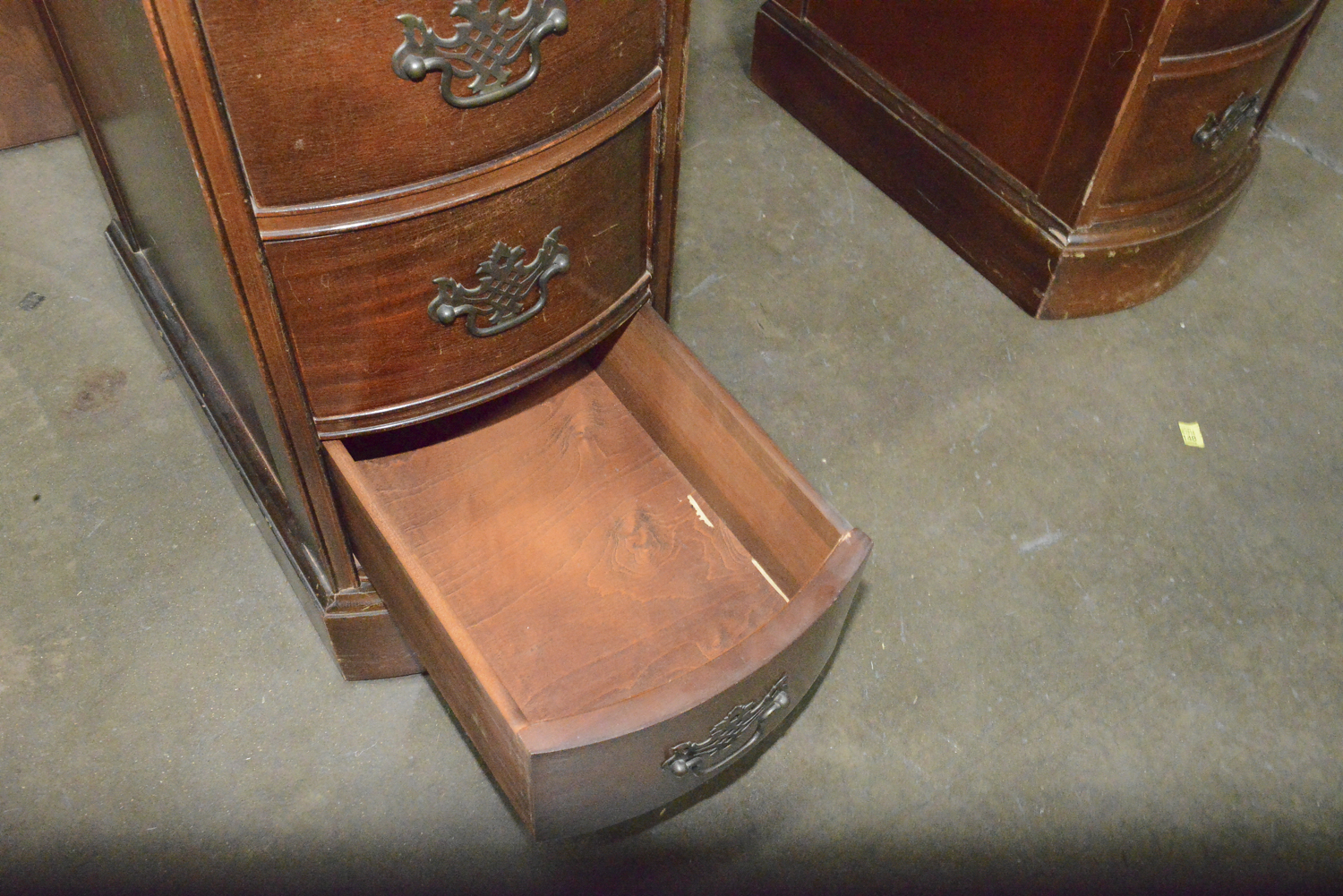Vintage Chippendale Style Leather Top Desk