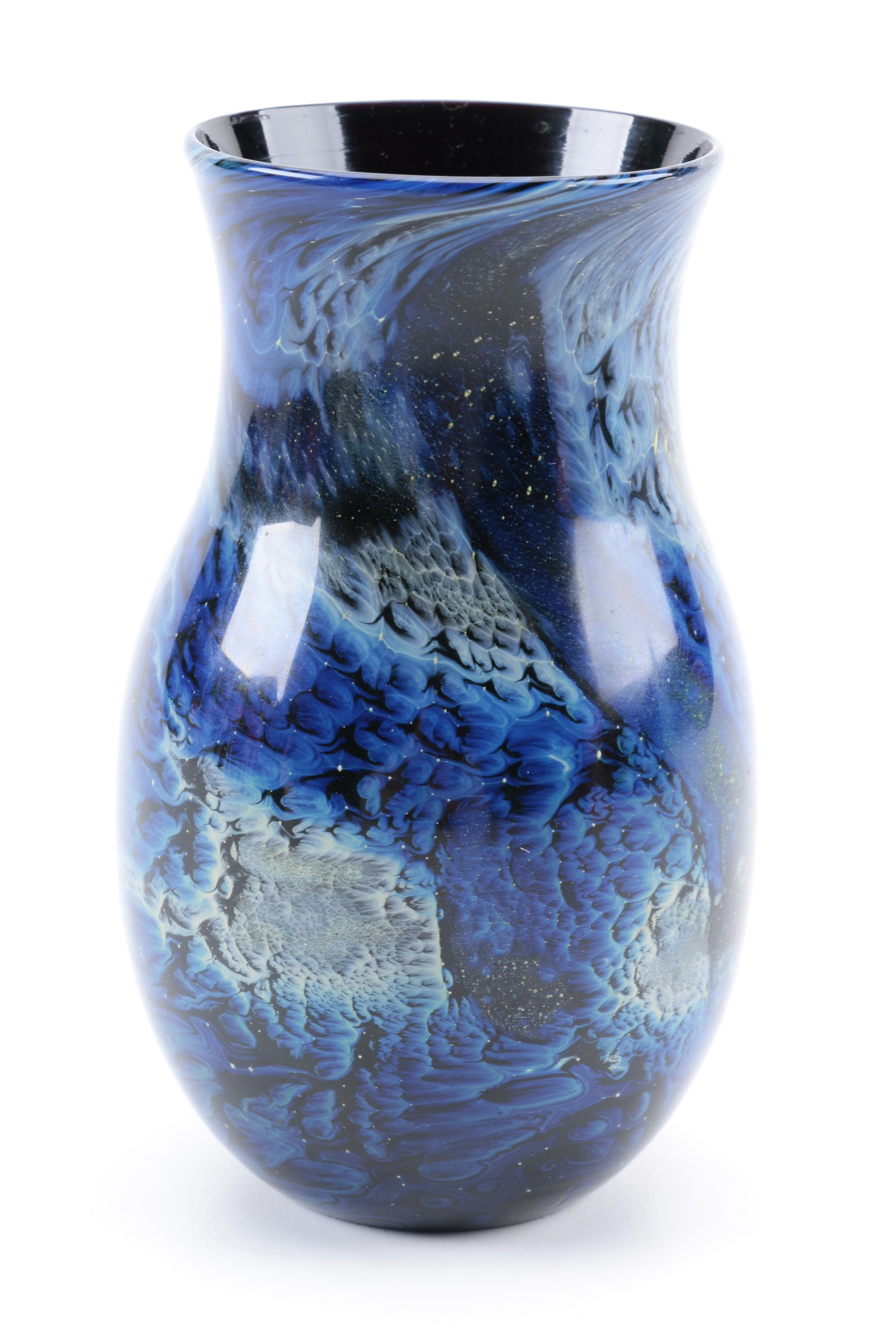 Vintage Josh Simpson Art Glass Vase