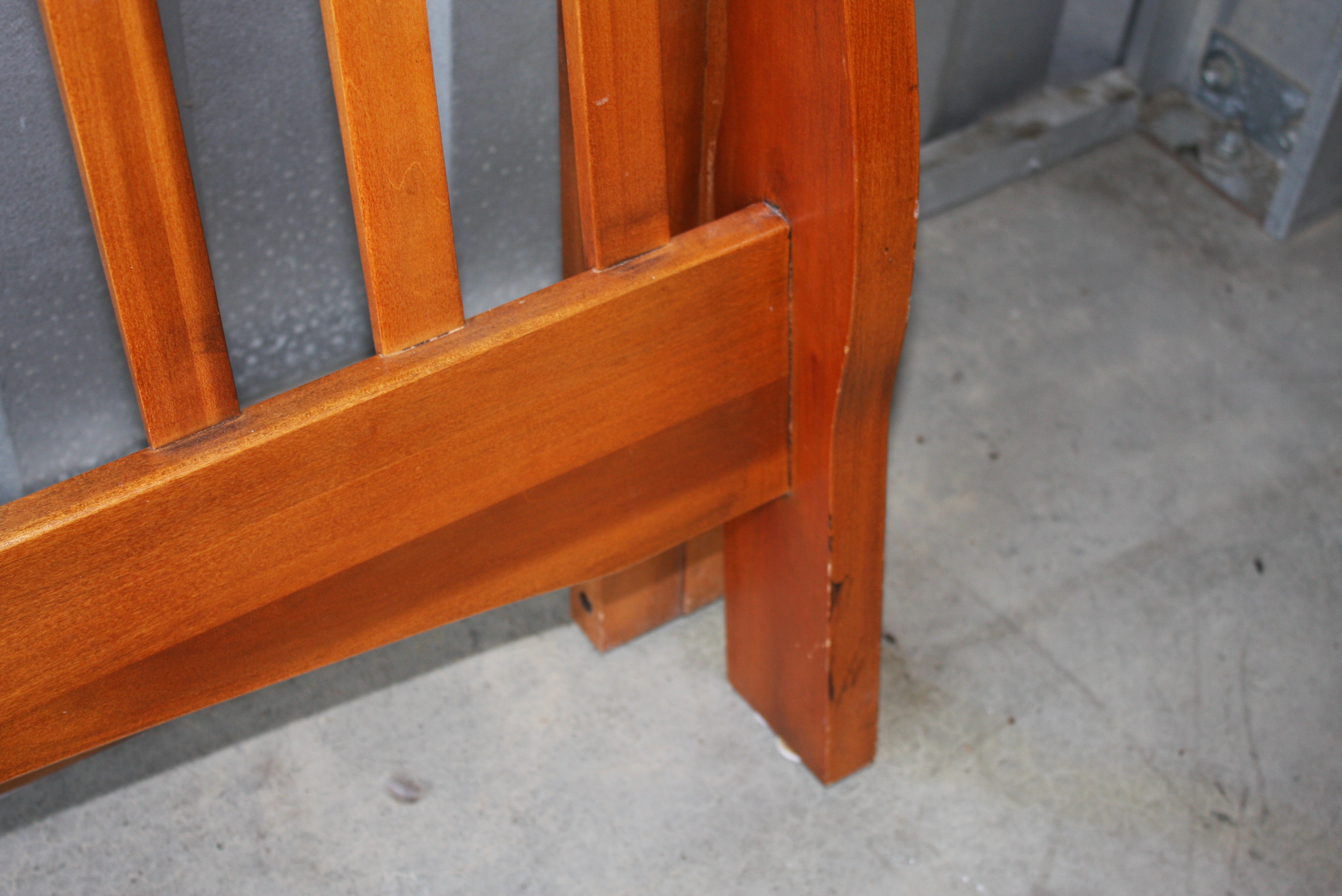 Sleigh Style Cherry Queen Size Bed Frame