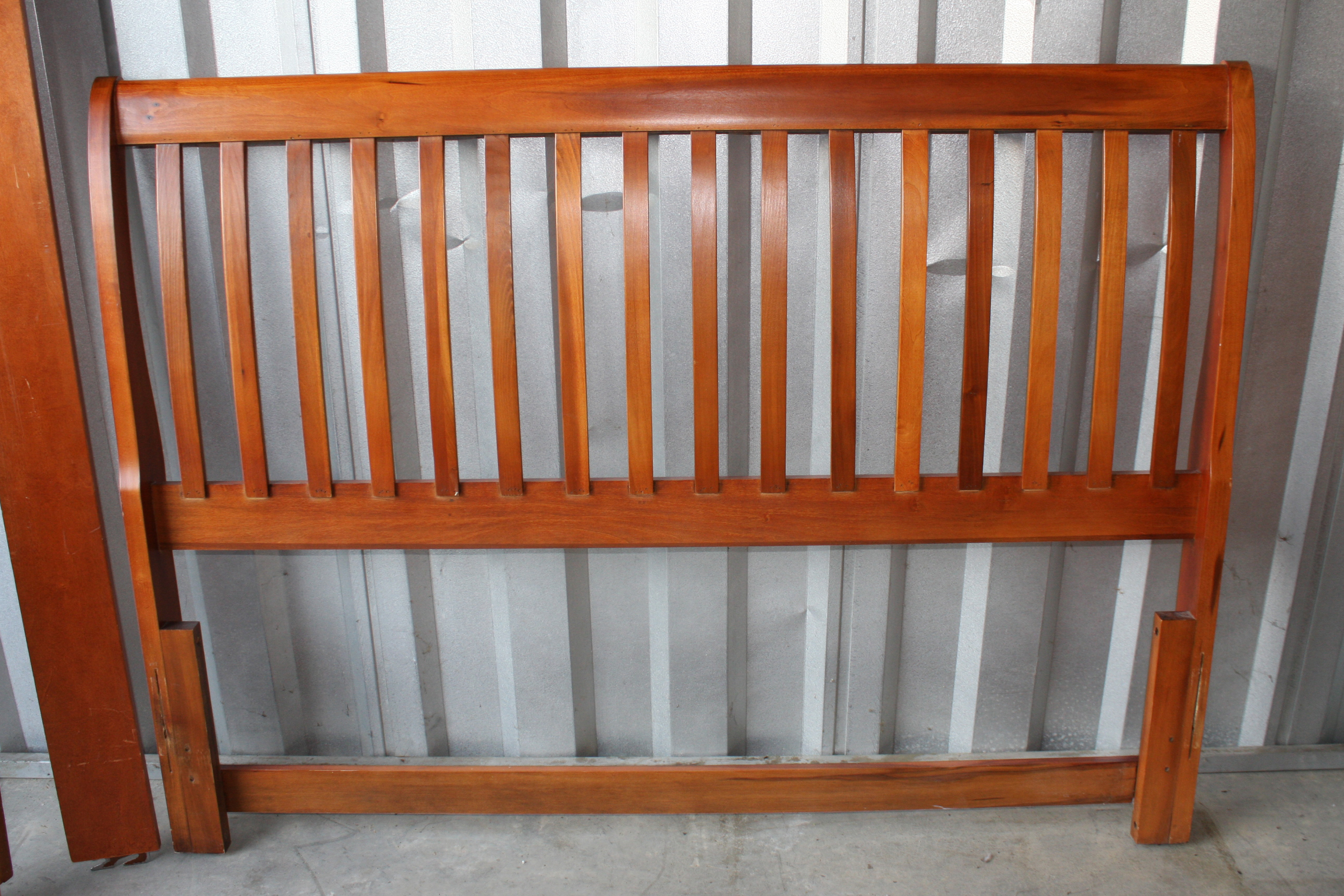 Sleigh Style Cherry Queen Size Bed Frame