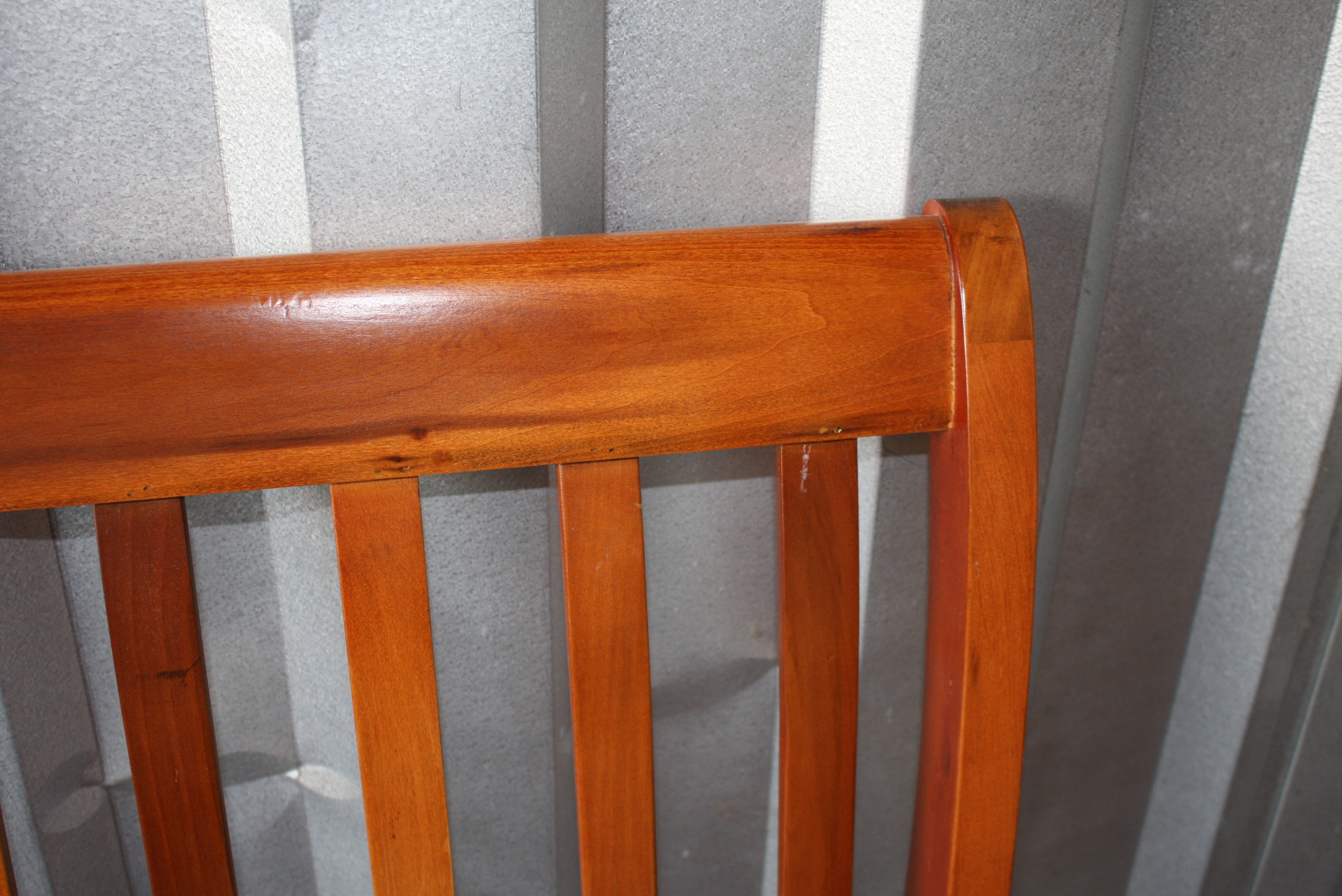 Sleigh Style Cherry Queen Size Bed Frame