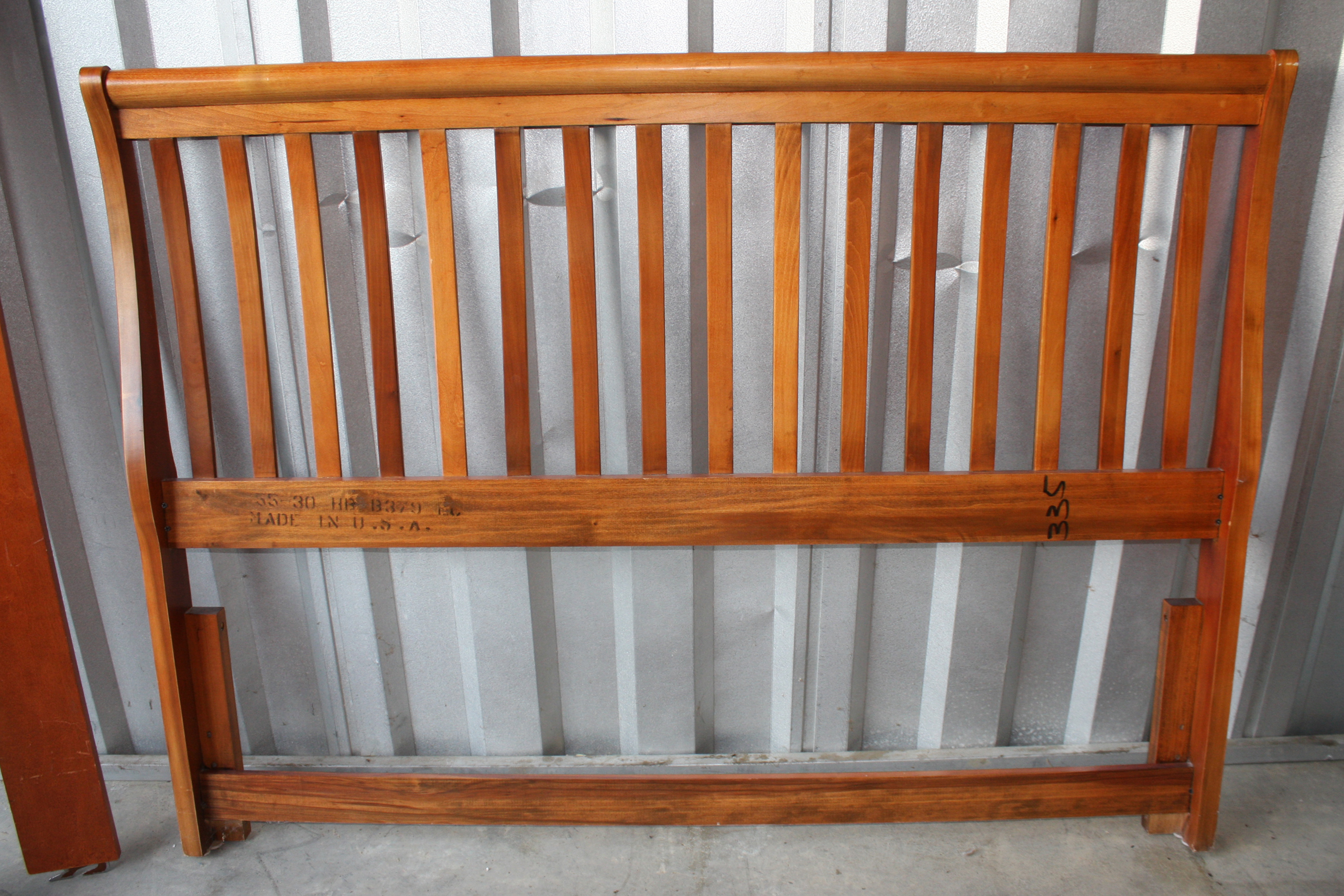 Sleigh Style Cherry Queen Size Bed Frame