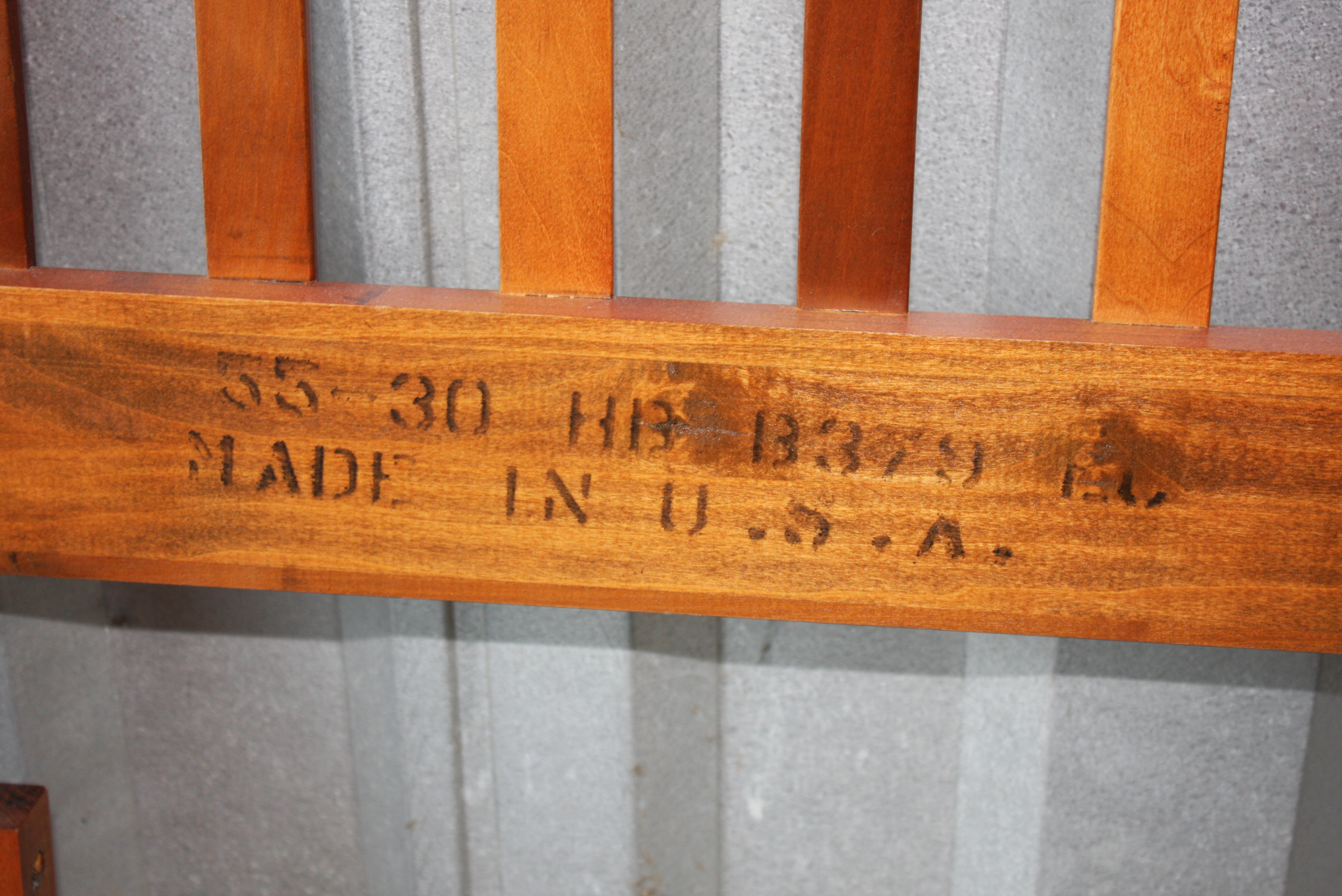 Sleigh Style Cherry Queen Size Bed Frame