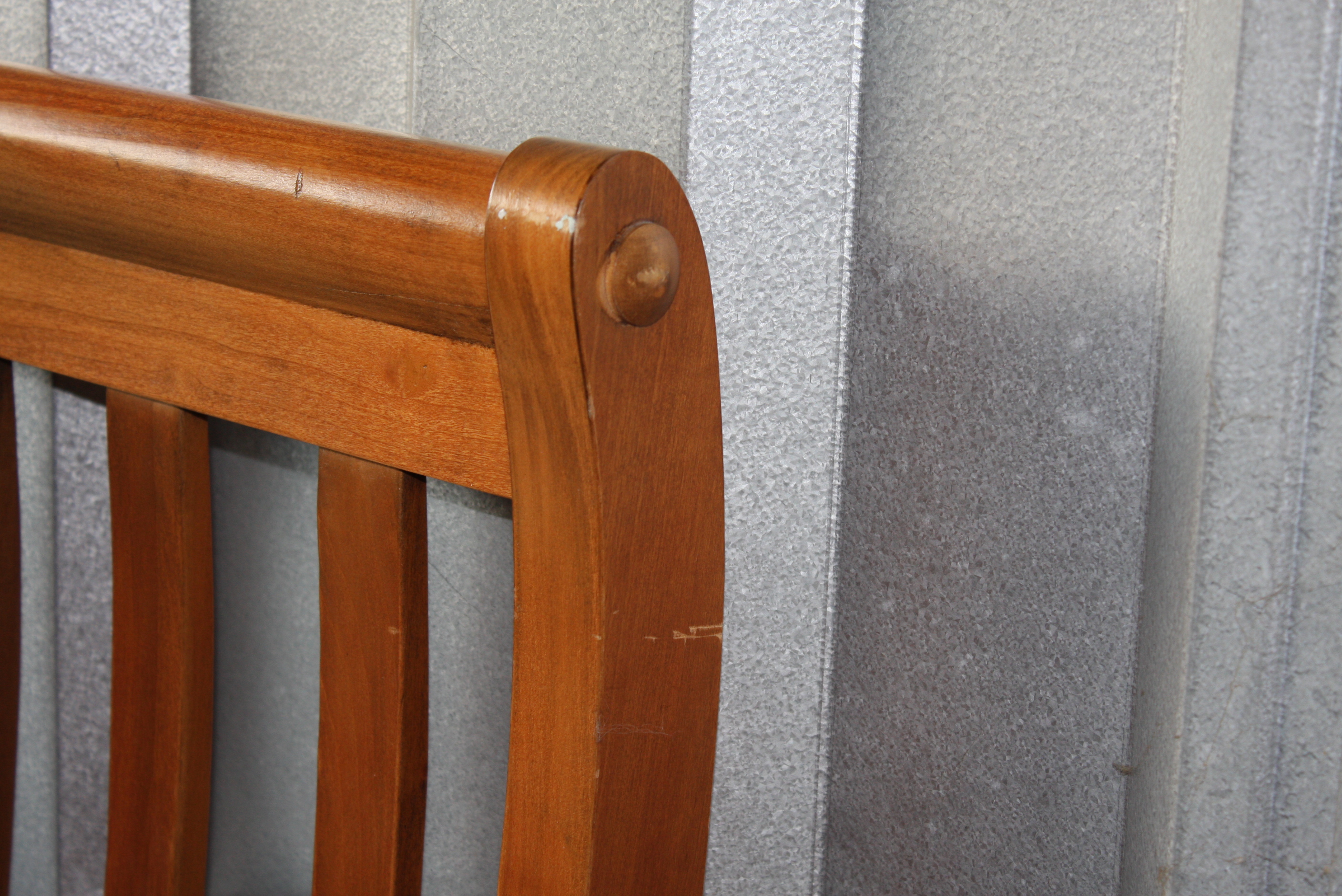 Sleigh Style Cherry Queen Size Bed Frame