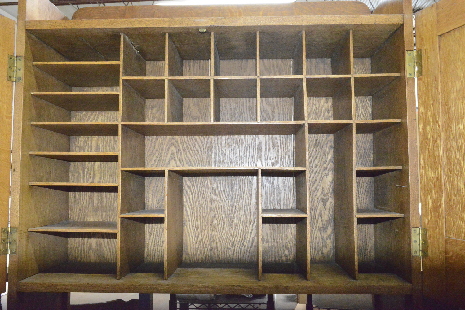 Vintage Tiger Oak Cabinet and Bookcase by The Alliance
