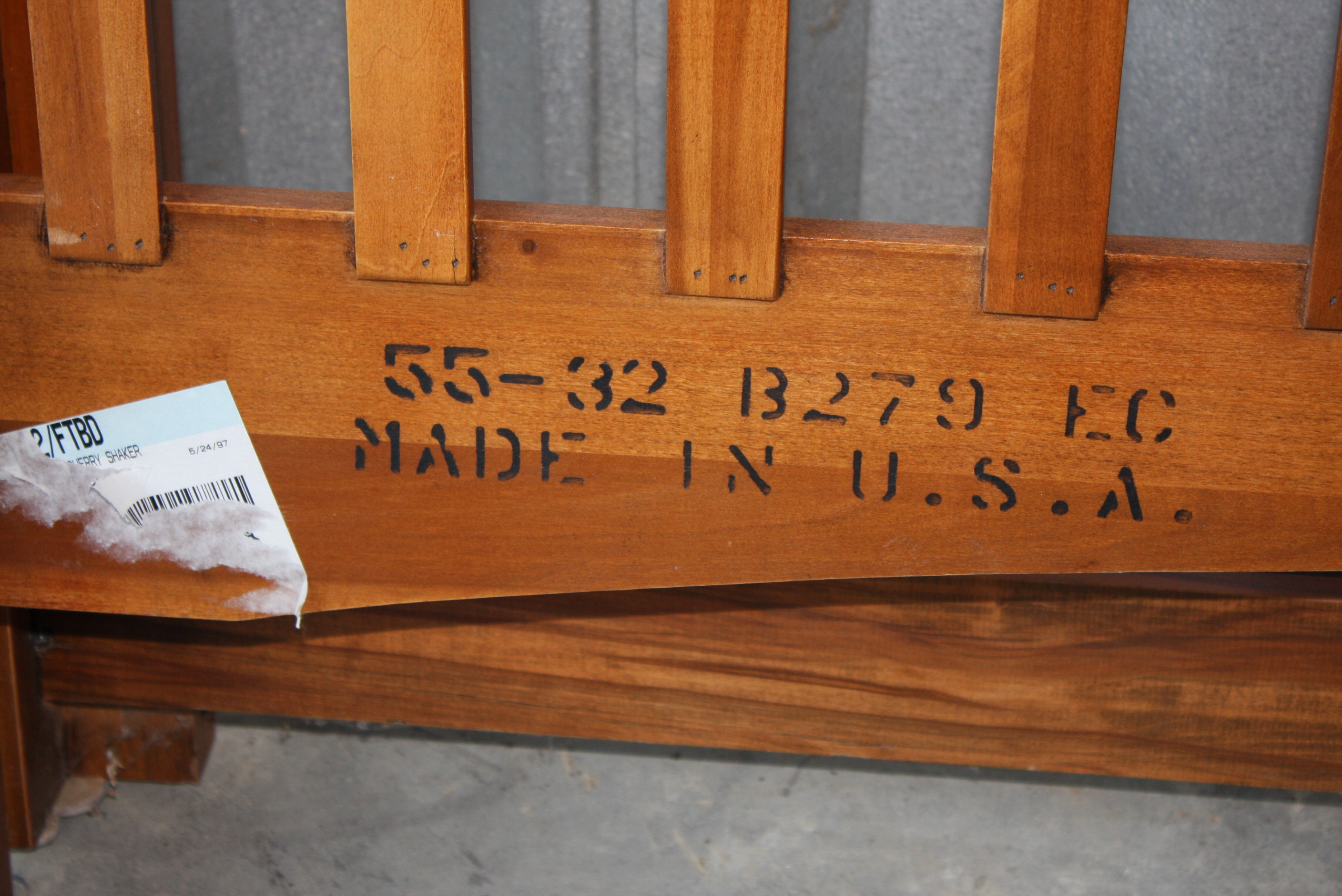 Sleigh Style Cherry Queen Size Bed Frame