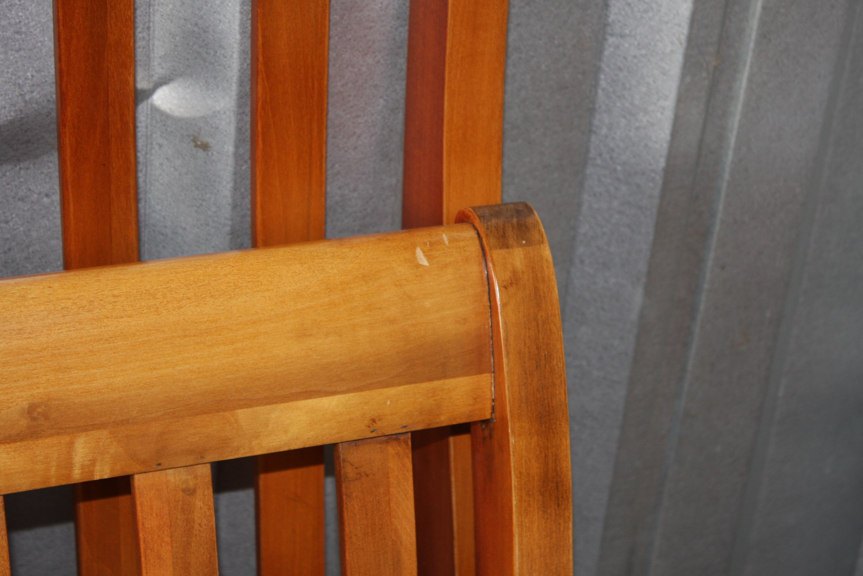 Sleigh Style Cherry Queen Size Bed Frame