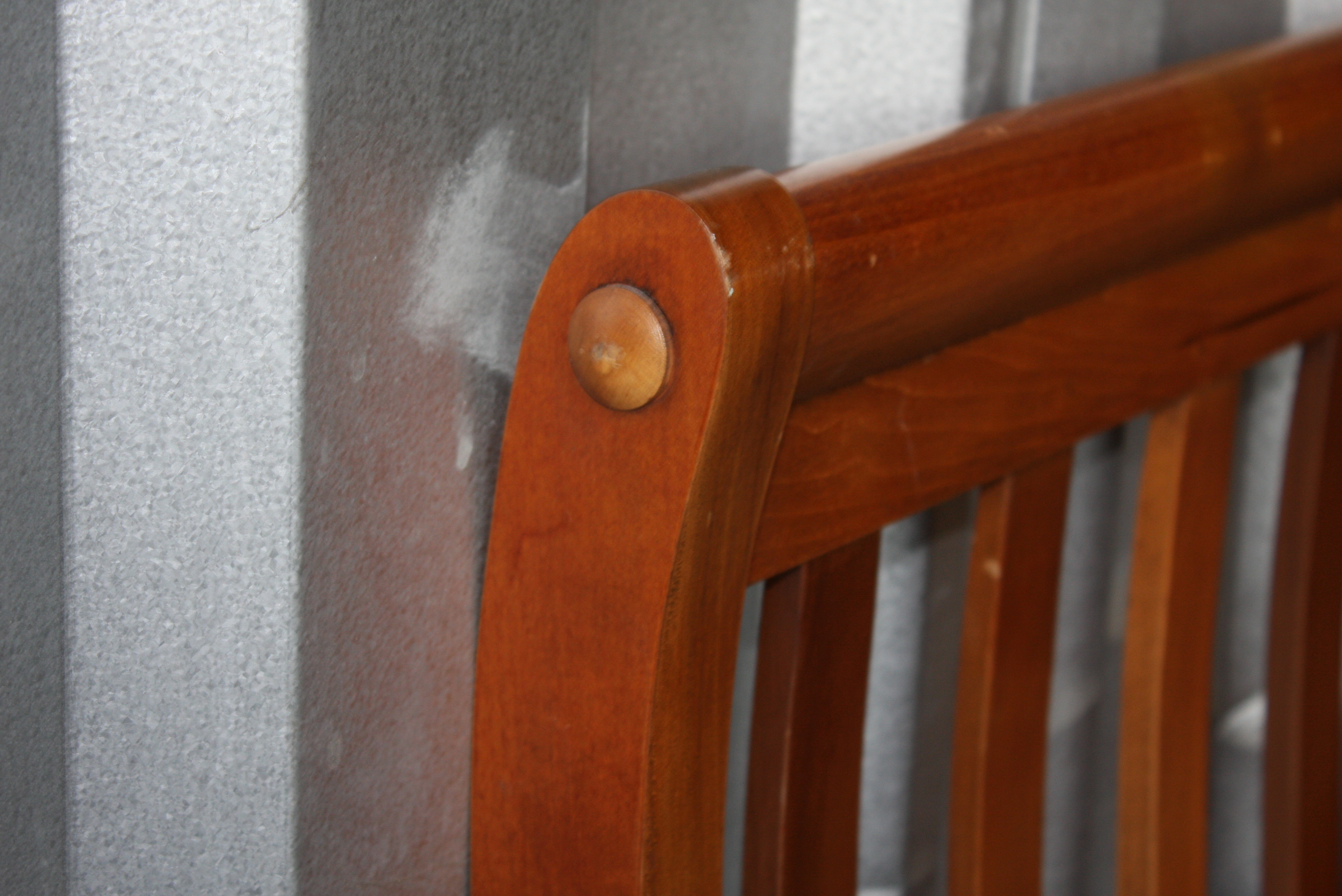 Sleigh Style Cherry Queen Size Bed Frame