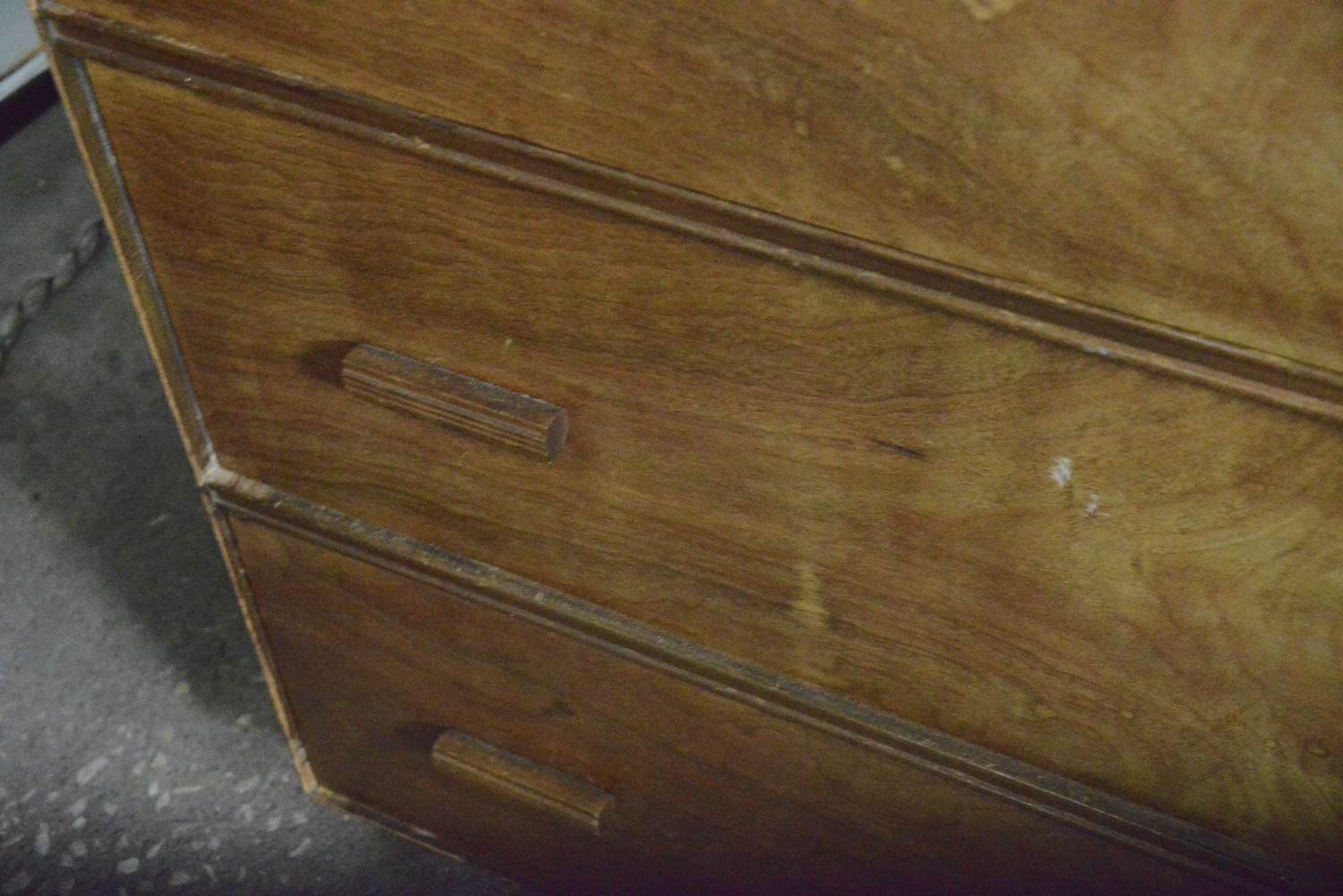 Vintage Walnut Low Chest of Drawers