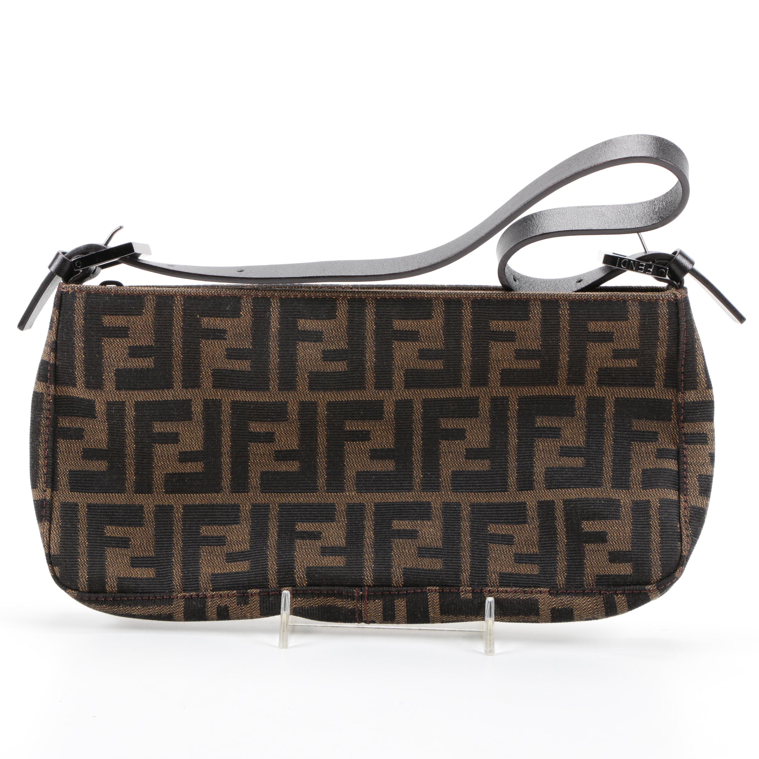 Fendi Classics Canvas Baguette Bag