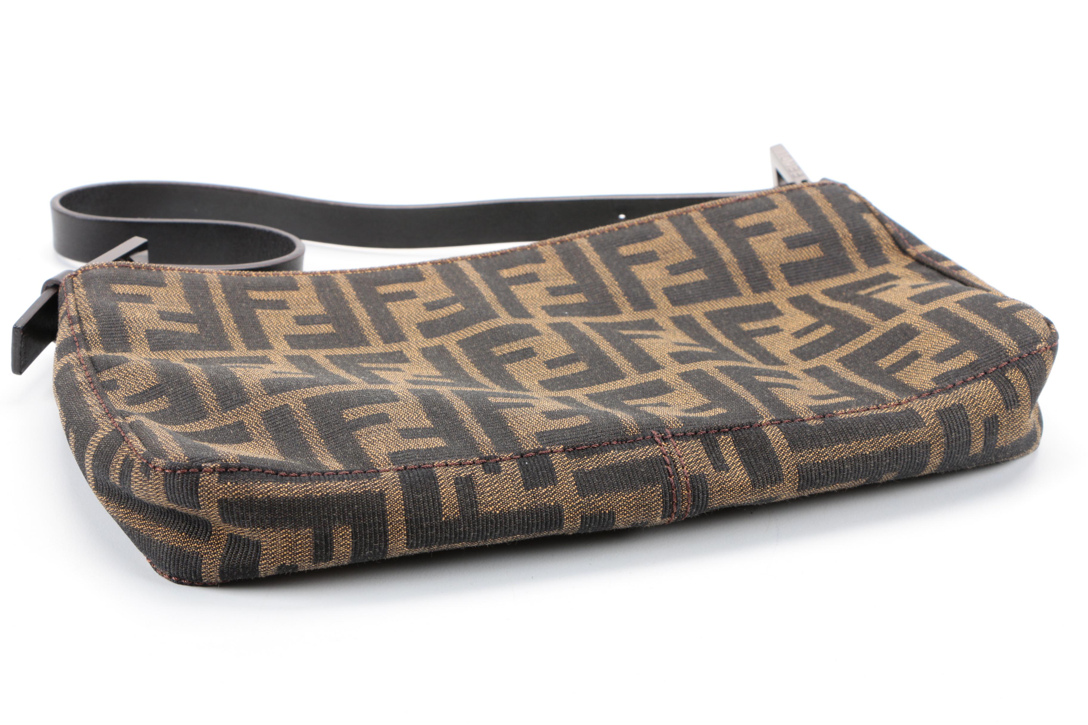 Fendi Classics Canvas Baguette Bag