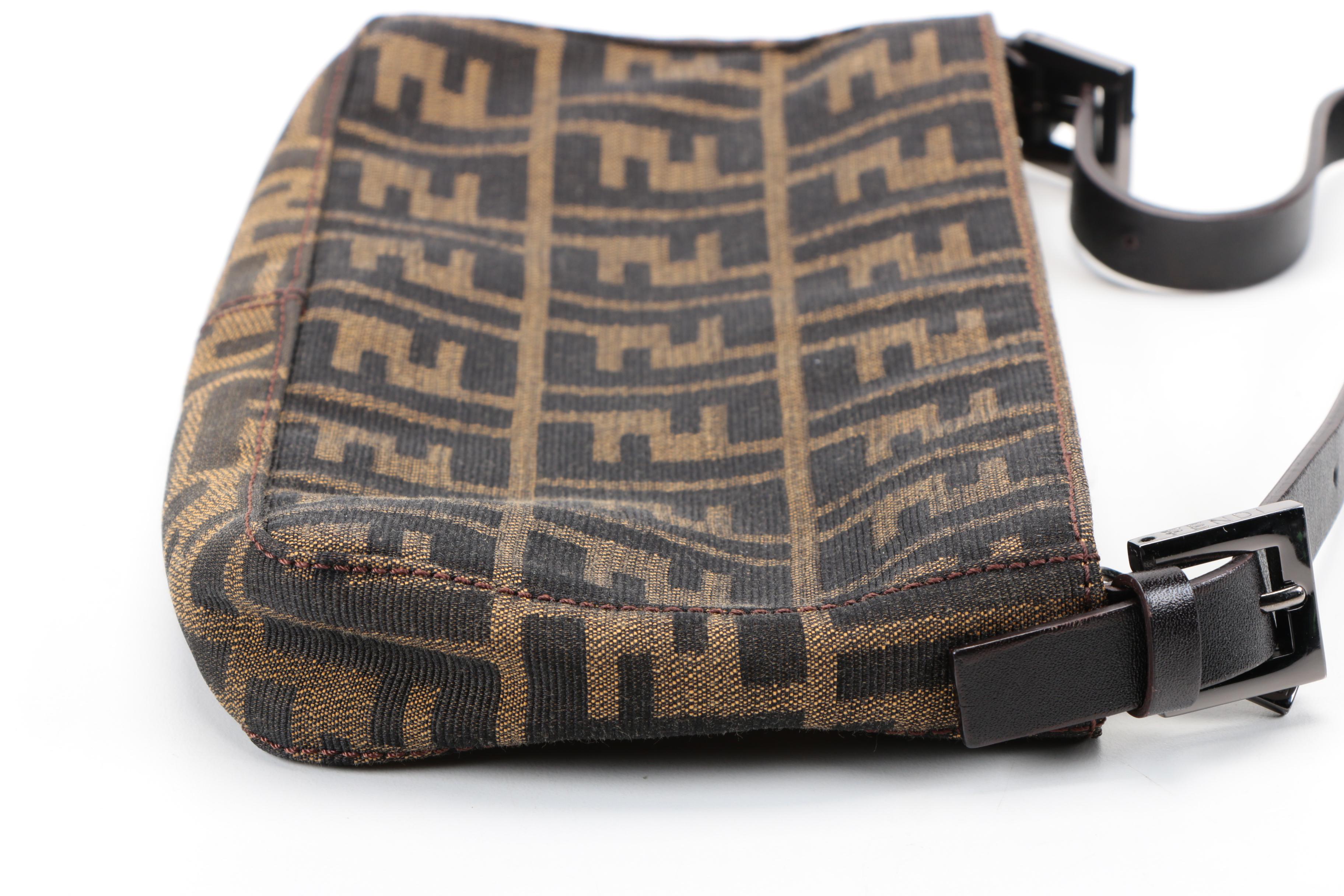 Fendi Classics Canvas Baguette Bag