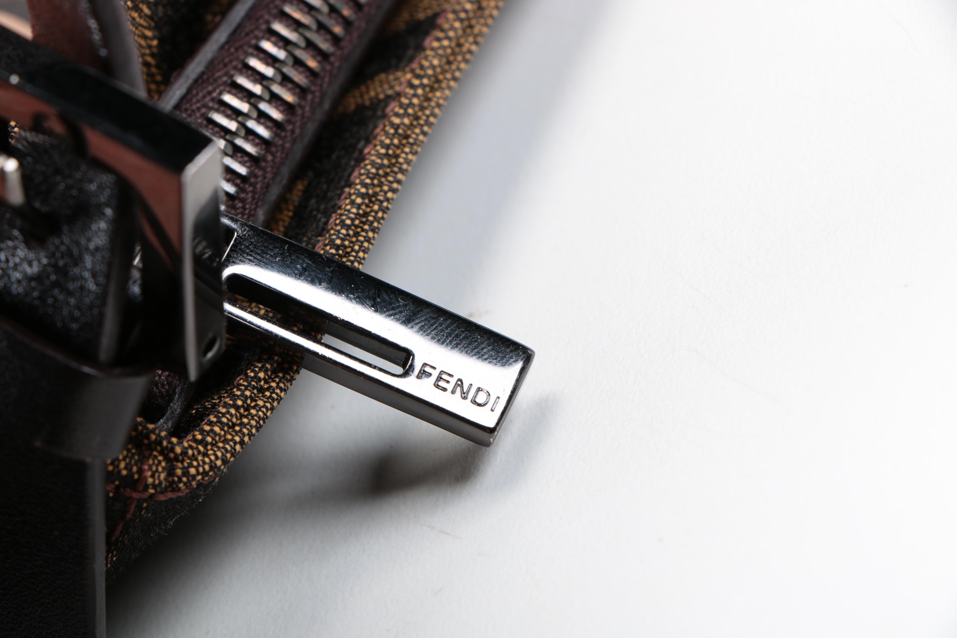 Fendi Classics Canvas Baguette Bag