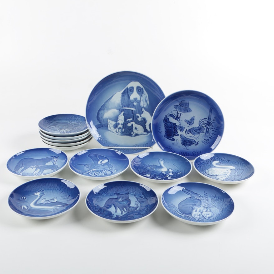 Set of Bing & Grøndah Annual Mother's Day Porcelain Plates