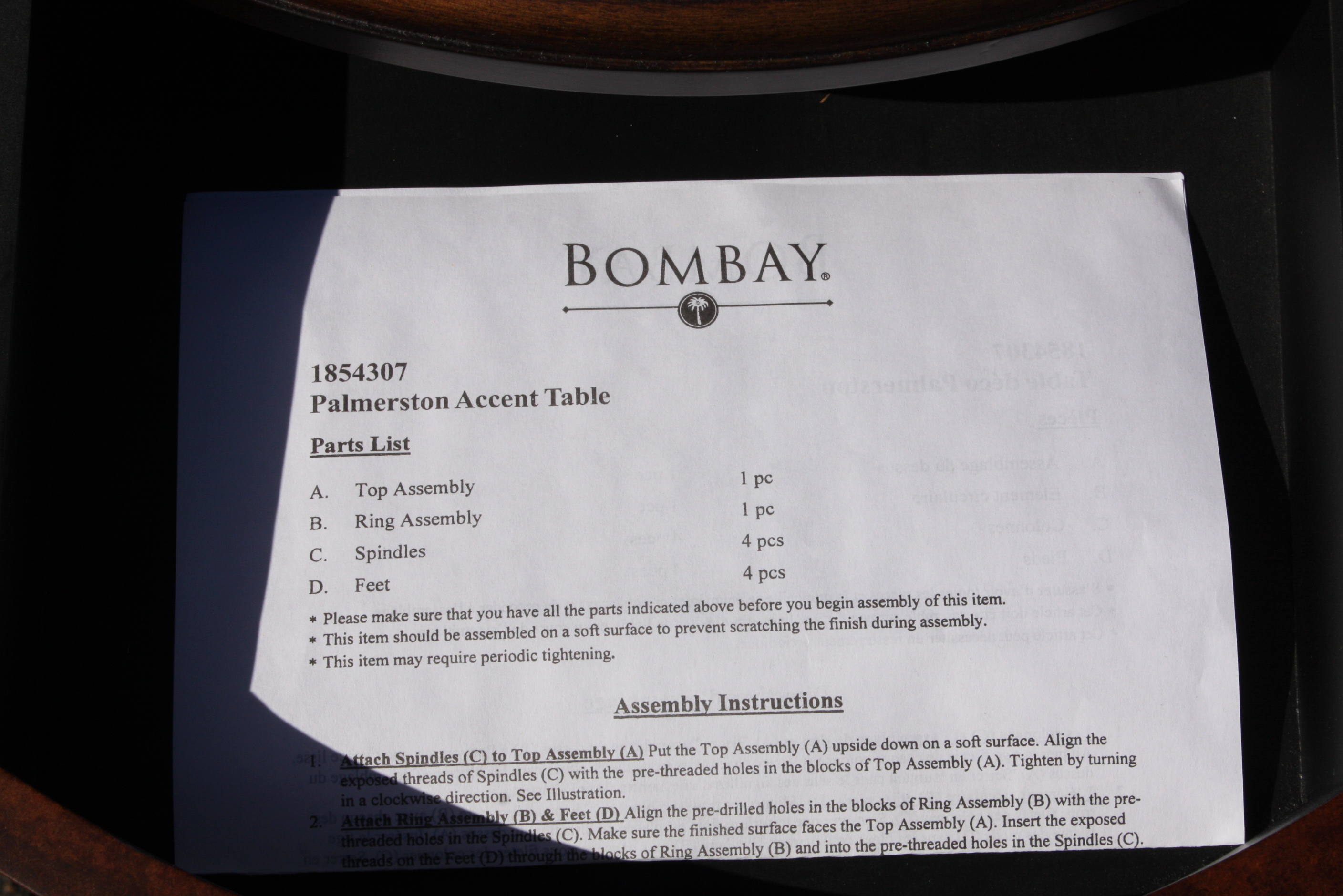 "Palmerston" Accent Table by Bombay Company