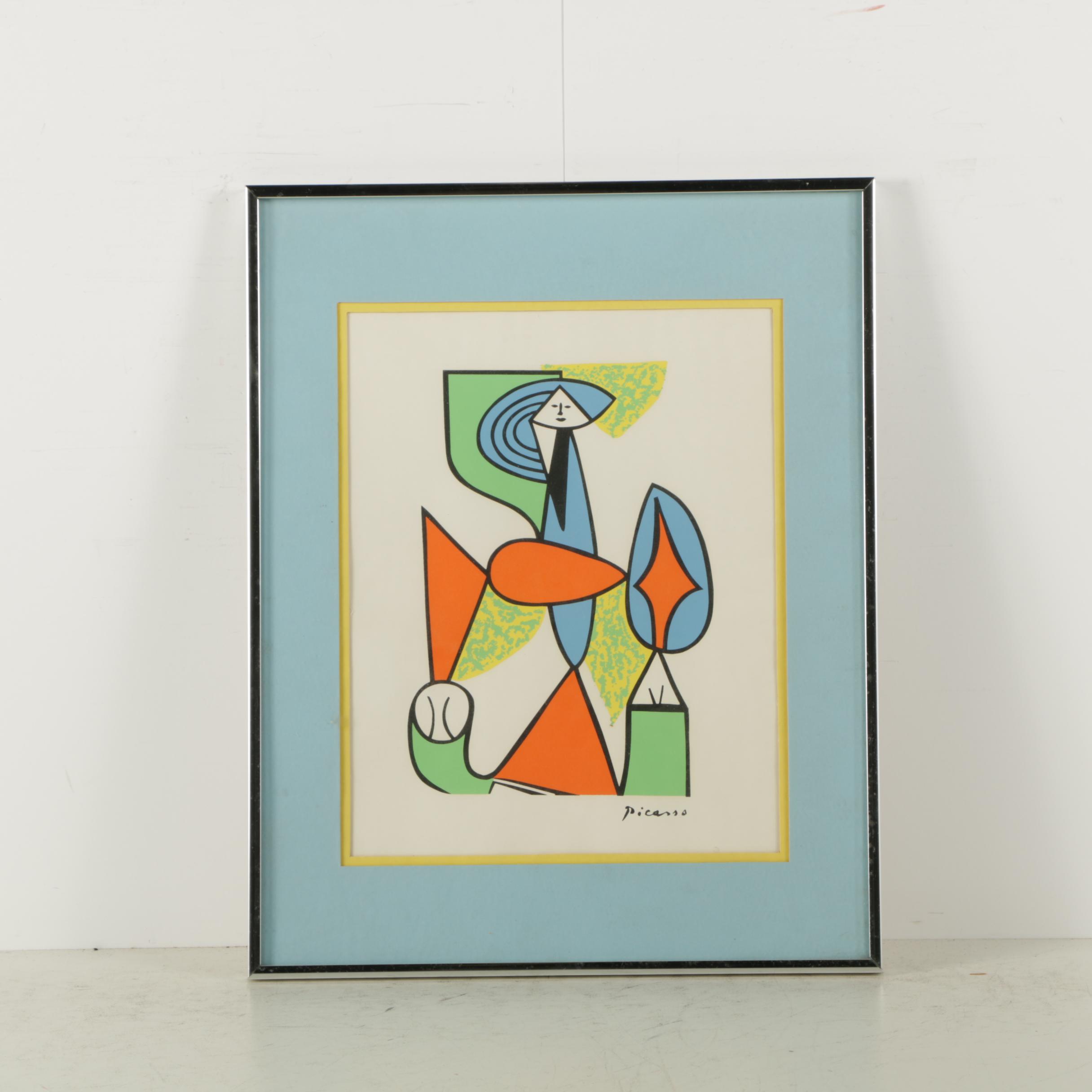 Serigraph on Paper After Pablo Picasso "Seated Woman"