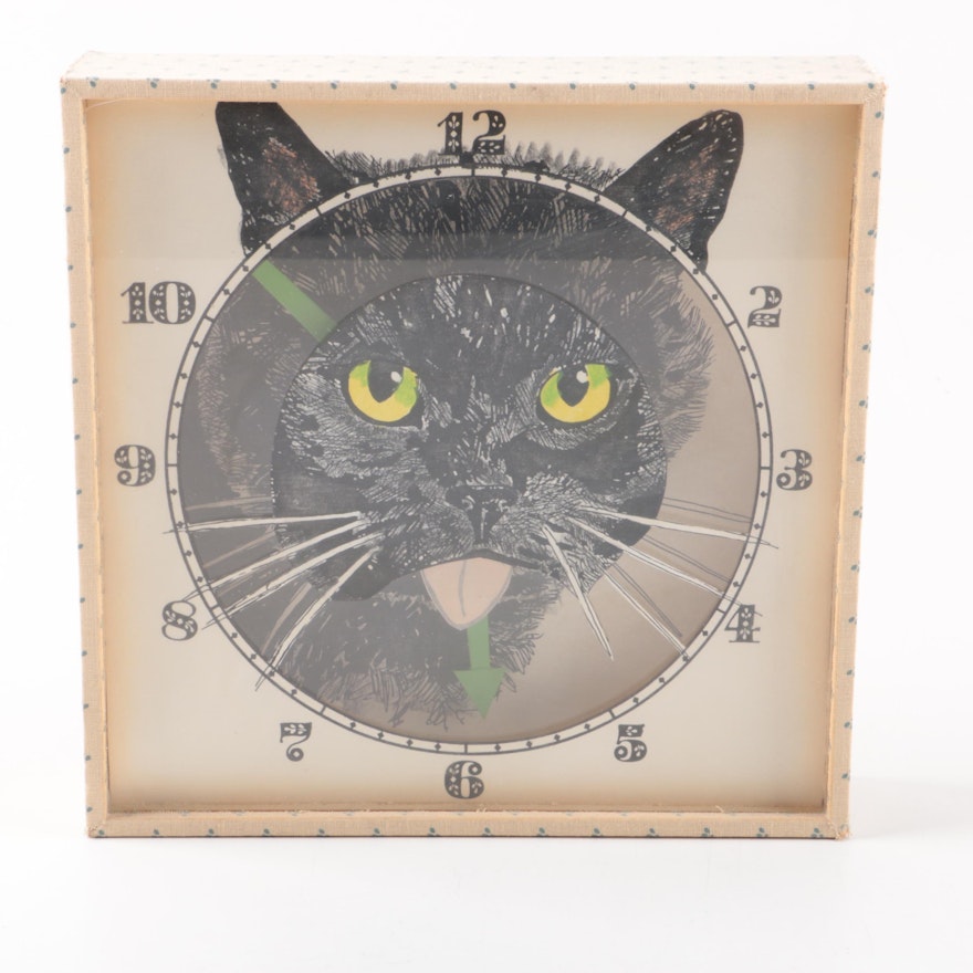 Handmade Wall Cat Clock