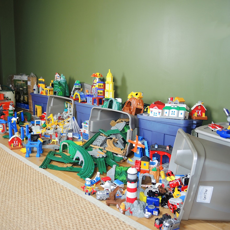 Massive Fisher-Price GeoTrax Collection