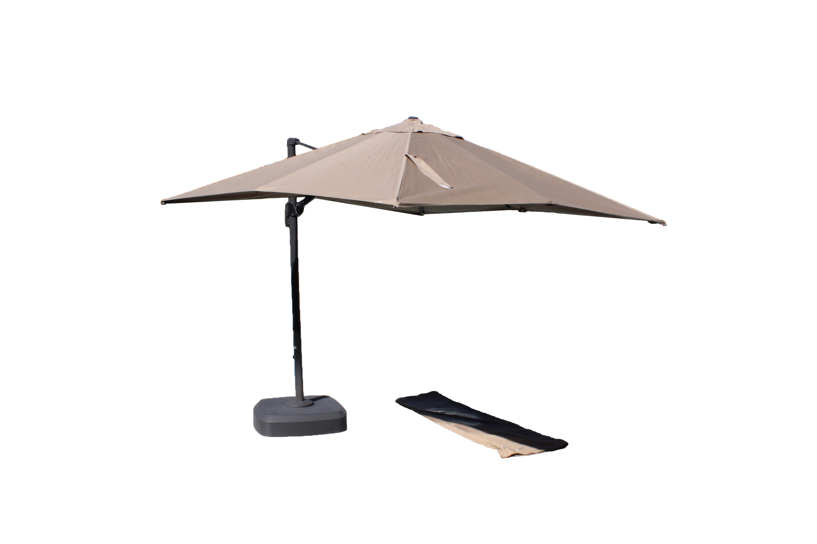 Sunbrella Outdoor Umbrella with Base and Cover