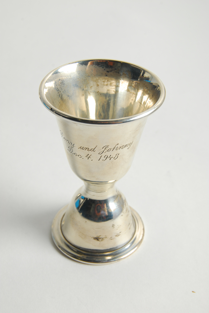 1951 Gorham Sterling Creamer and Sugar Bowl with Manchester Silver Co. Cup