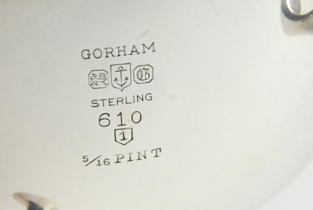 1951 Gorham Sterling Creamer and Sugar Bowl with Manchester Silver Co. Cup