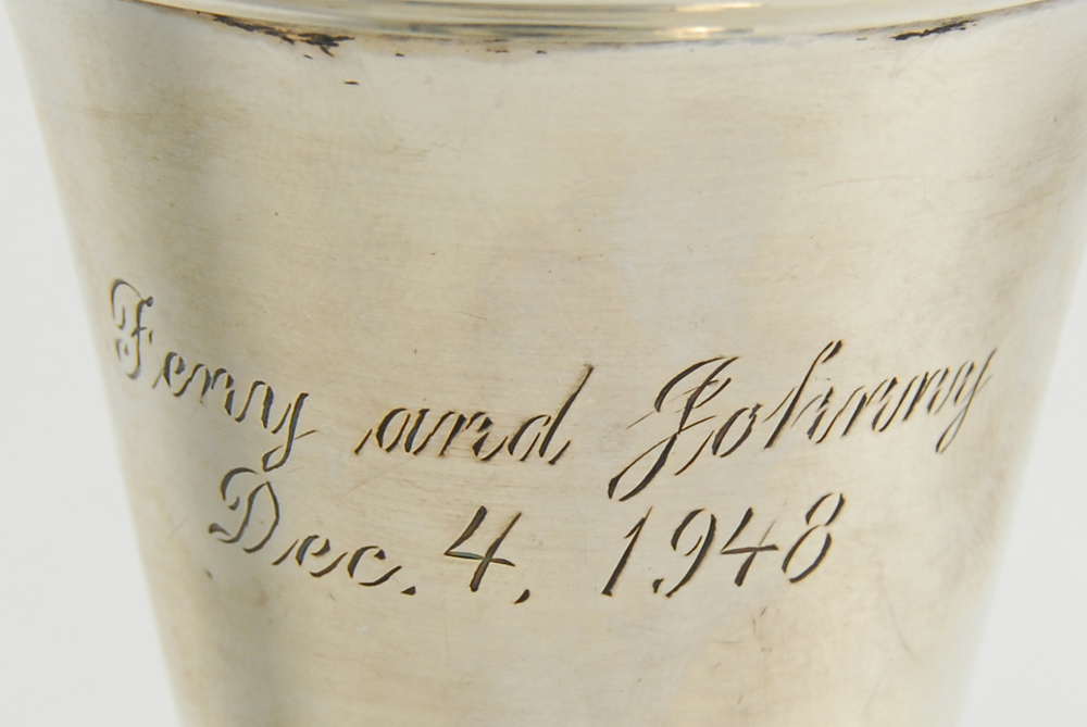 1951 Gorham Sterling Creamer and Sugar Bowl with Manchester Silver Co. Cup