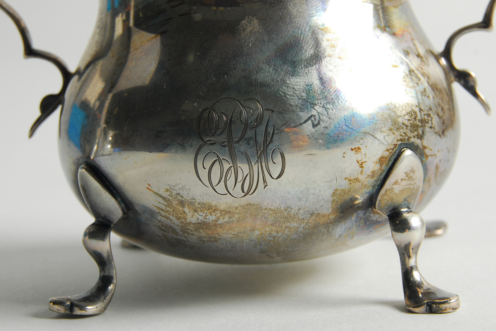 1951 Gorham Sterling Creamer and Sugar Bowl with Manchester Silver Co. Cup