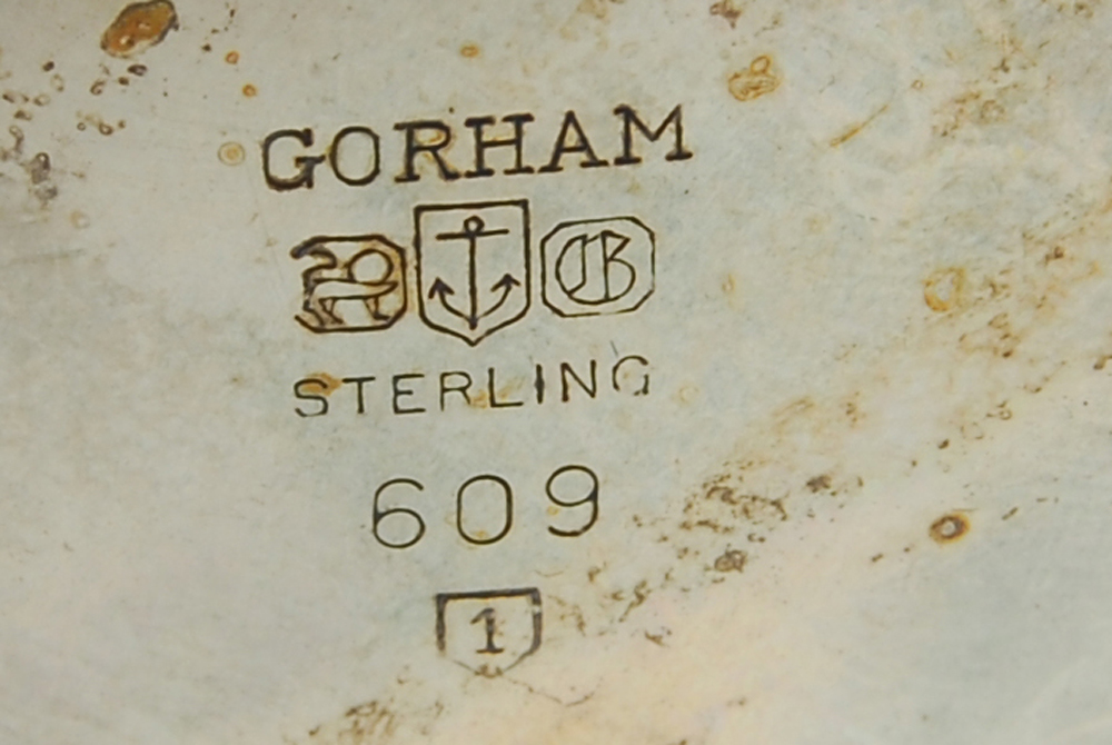 1951 Gorham Sterling Creamer and Sugar Bowl with Manchester Silver Co. Cup