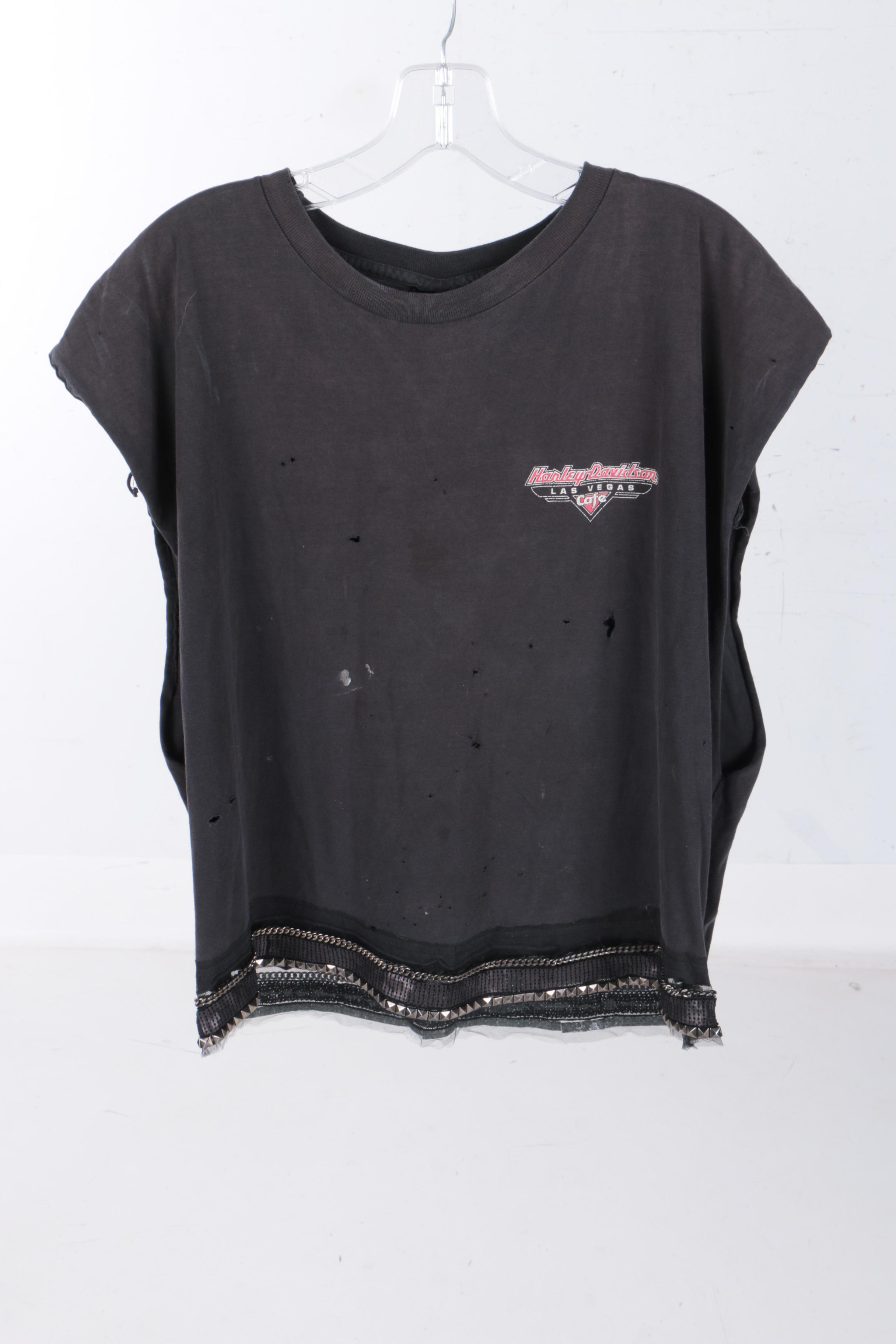 Harley-Davidson Denim Vest and T-Shirt