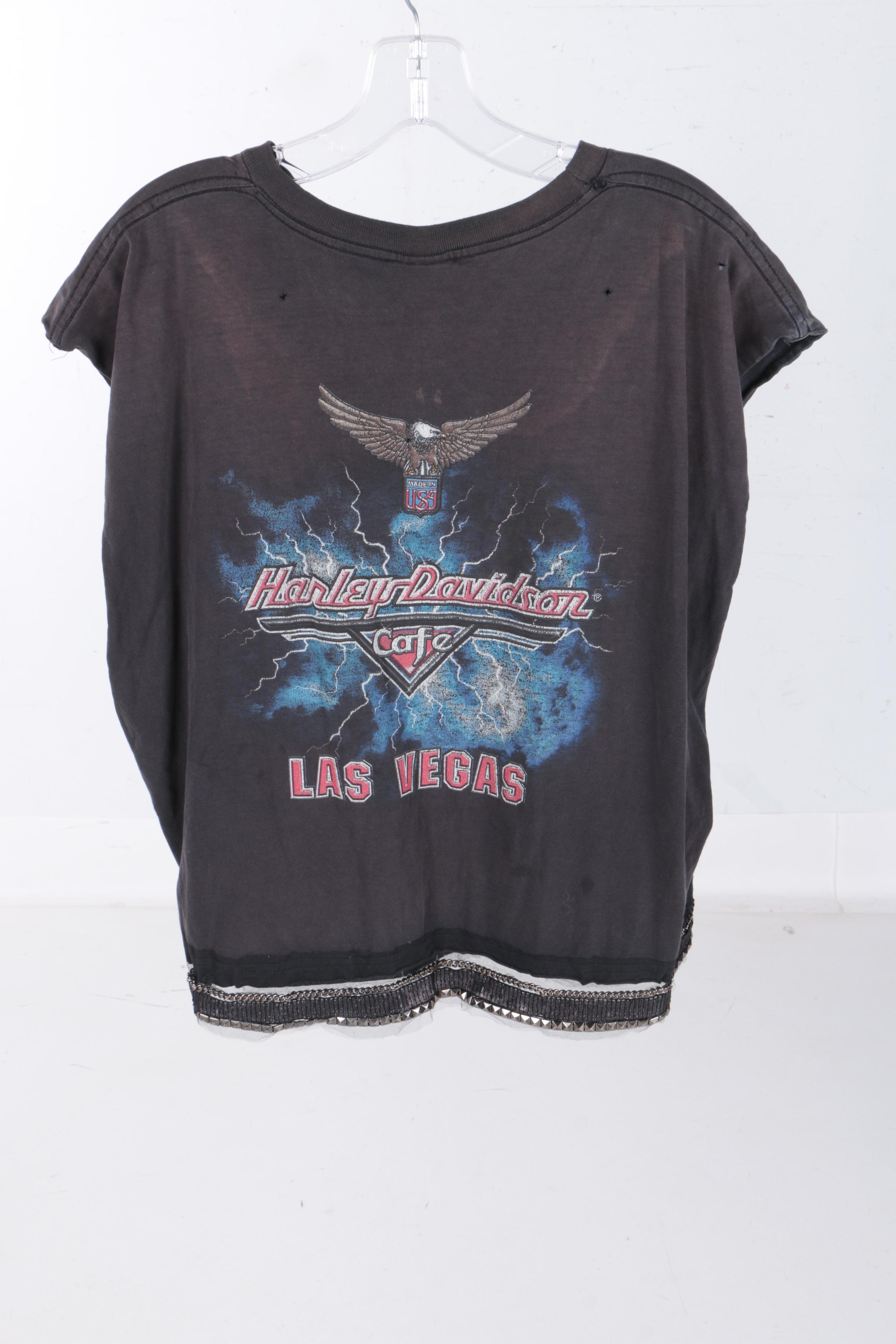 Harley-Davidson Denim Vest and T-Shirt