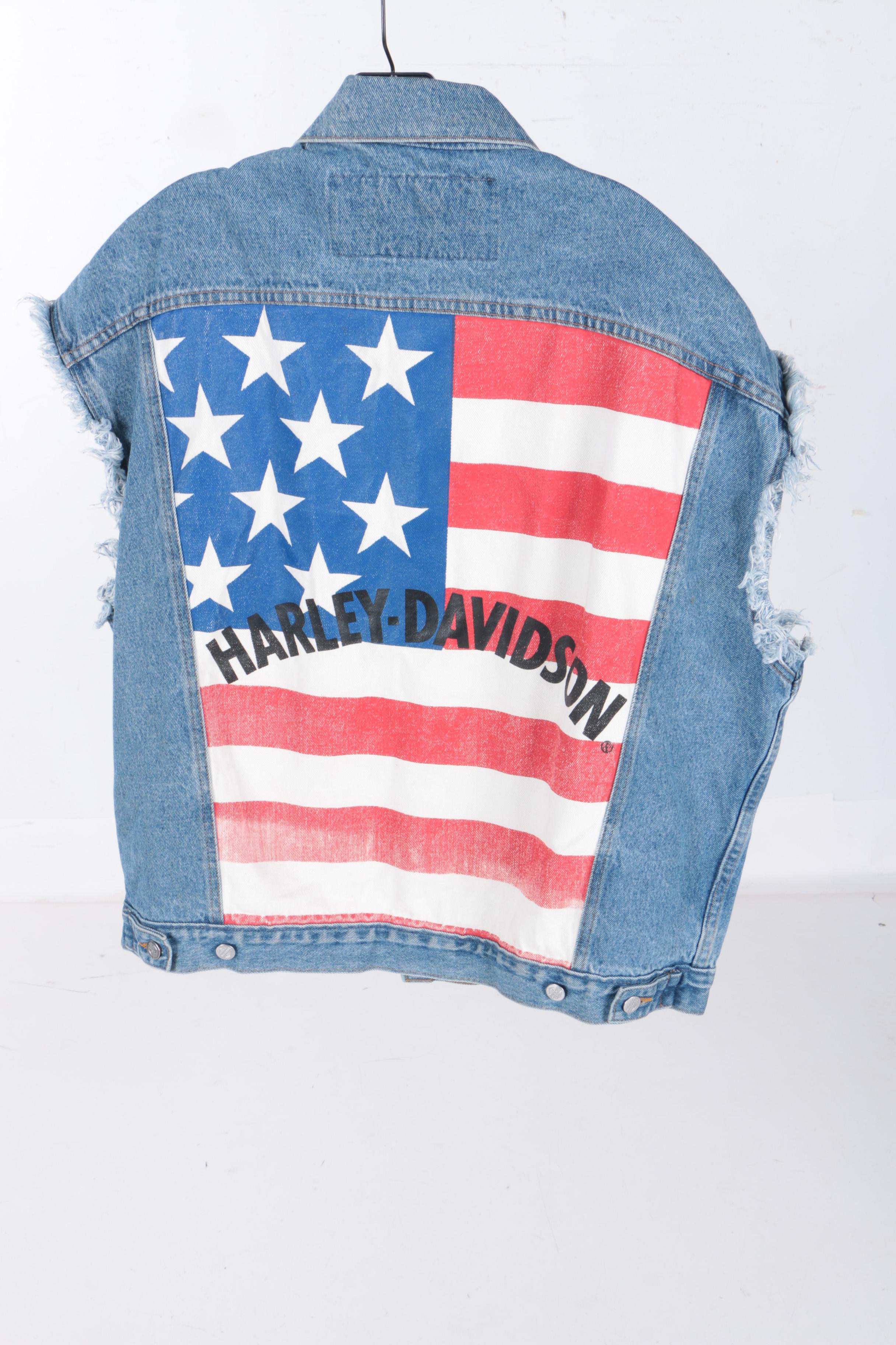 Harley-Davidson Denim Vest and T-Shirt