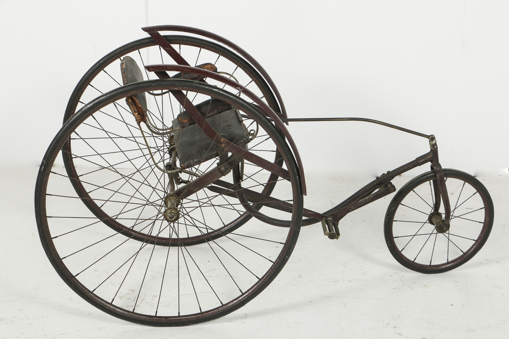 Rare Circa 1890 Three Wheel Velocipide Tricycle