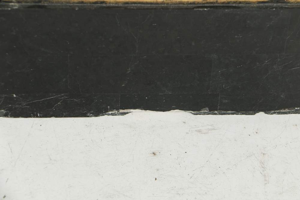 Vintage Classical Style Ebonized and Parcel-Gilt Pedestals with Marble Terminals