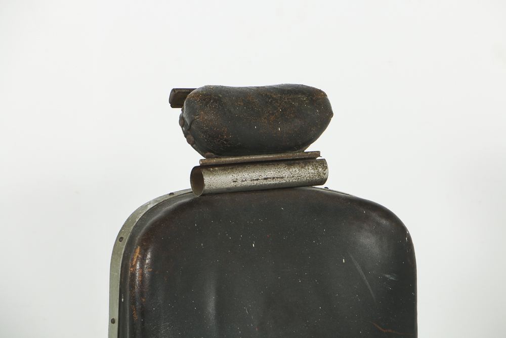 Antique Universal Enameled Porcelain Barber Chair