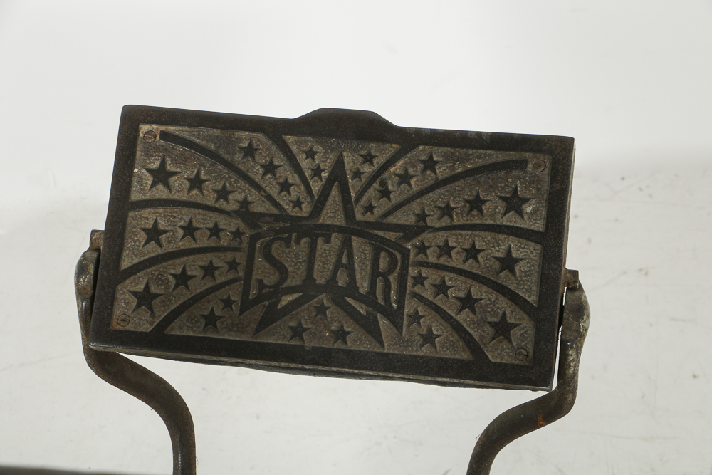 Antique Universal Enameled Porcelain Barber Chair