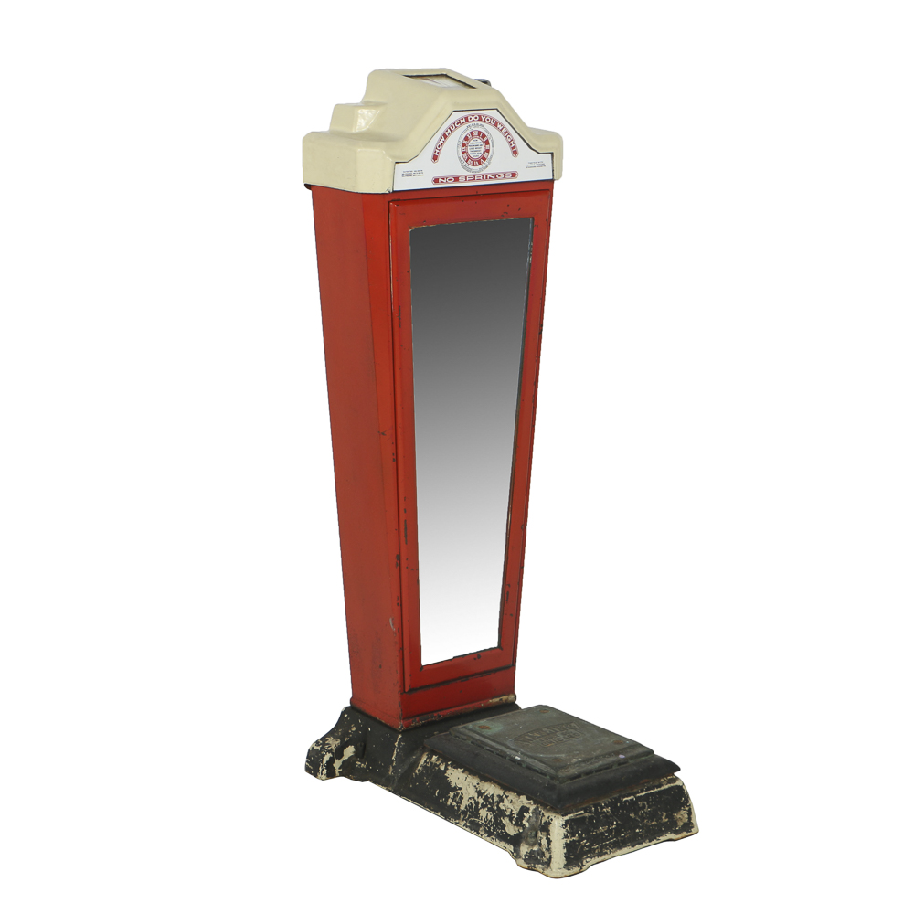 Vintage Coin-Operated Floor Scale by Watling Scale Co. of Chicago
