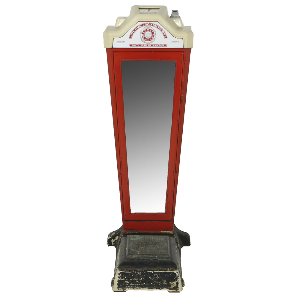 Vintage Coin-Operated Floor Scale by Watling Scale Co. of Chicago