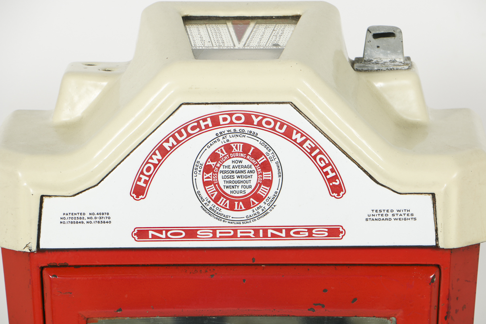 Vintage Coin-Operated Floor Scale by Watling Scale Co. of Chicago