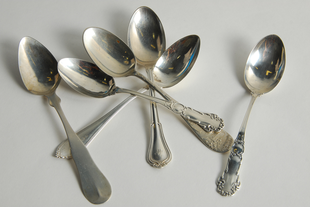 Gorham "Fairfax" and Other Sterling Silver Spoons and Serving Utensils