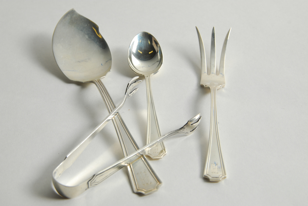 Gorham "Fairfax" and Other Sterling Silver Spoons and Serving Utensils