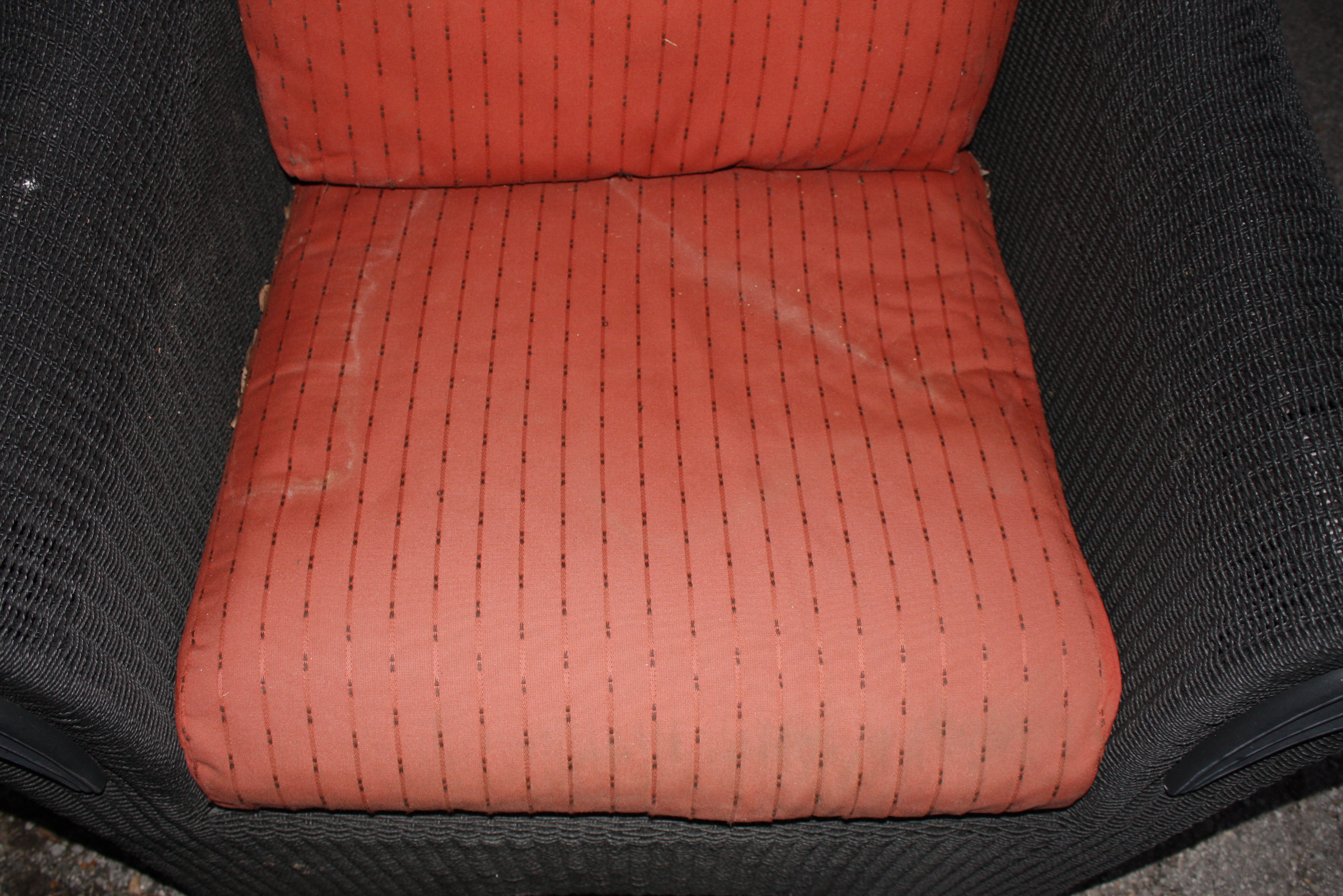 Outdoor Wicker Sofa, Table, and Chair with Ottoman