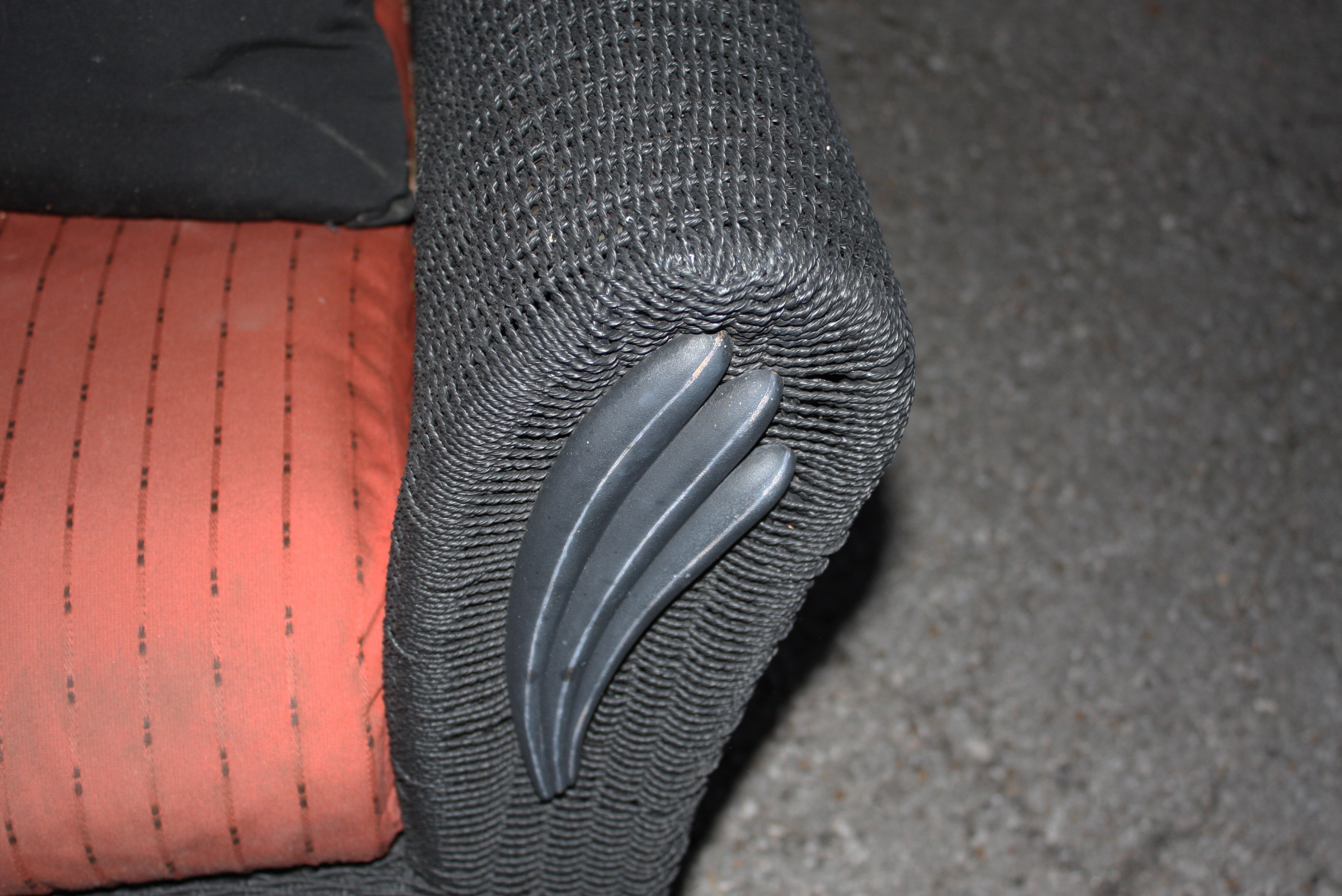 Outdoor Wicker Sofa, Table, and Chair with Ottoman